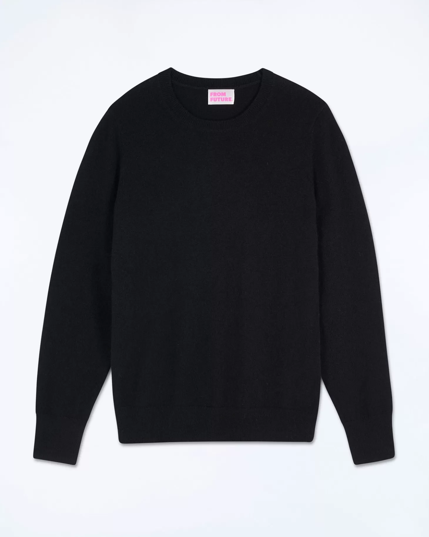 FROM FUTURE Basic Crew Neck Sweater Black Cheap