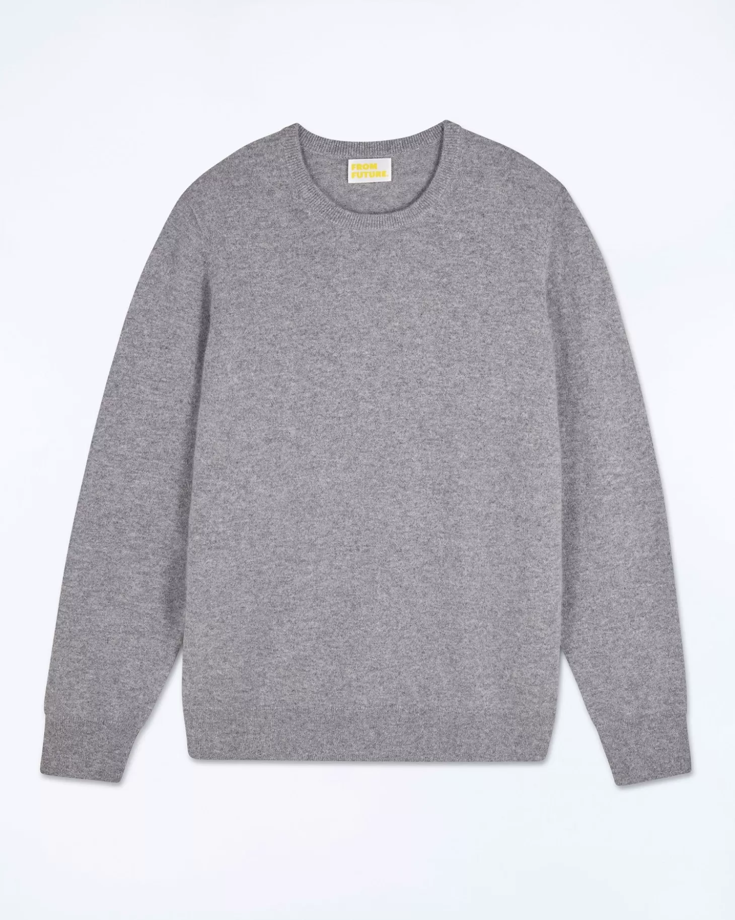 FROM FUTURE Basic Crew Neck Sweater Dark Heather Grey Best Sale