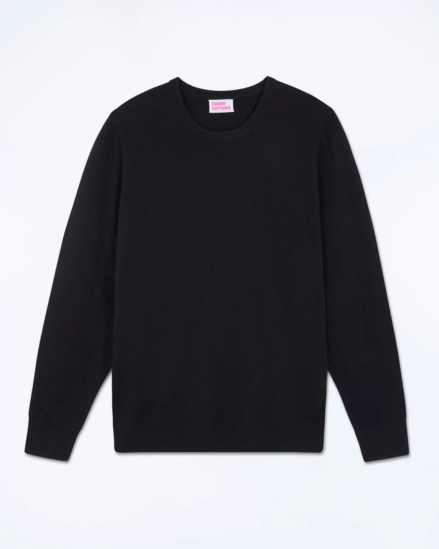 FROM FUTURE Basic Crew Neck Sweater Black Fashion