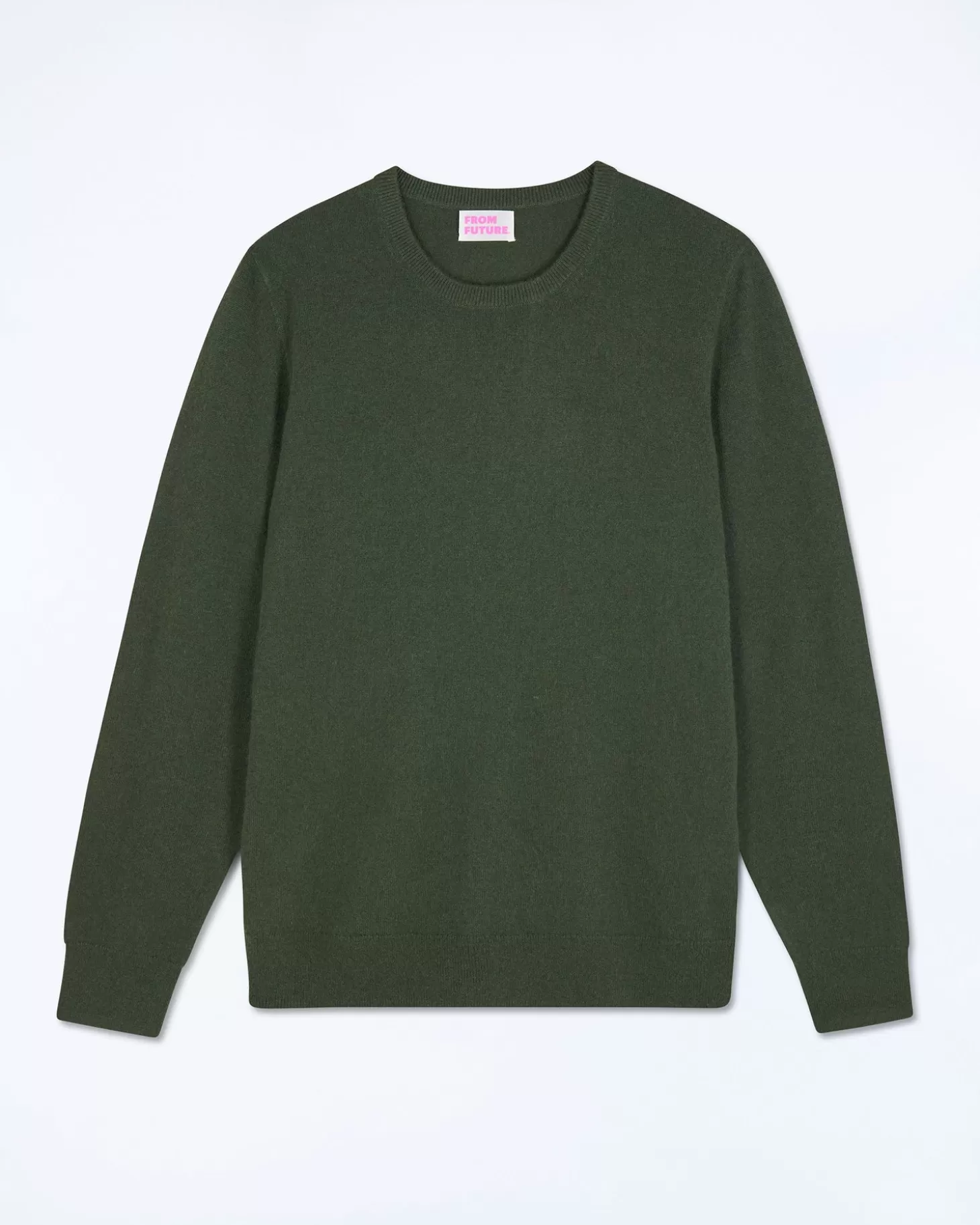 FROM FUTURE Basic Crew Neck Sweater Khaki Sale