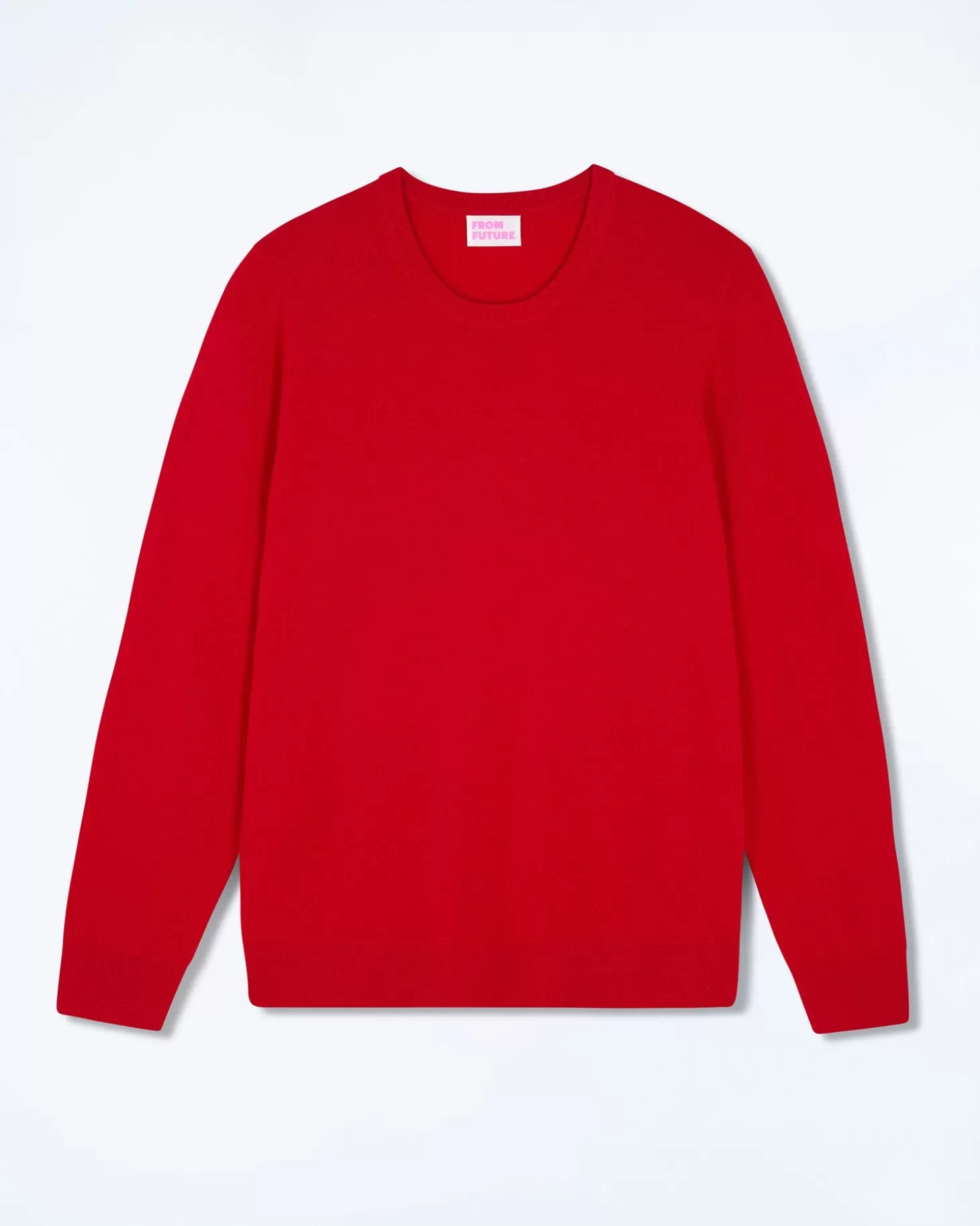 FROM FUTURE Basic Crew Neck Sweater Dark Red Shop