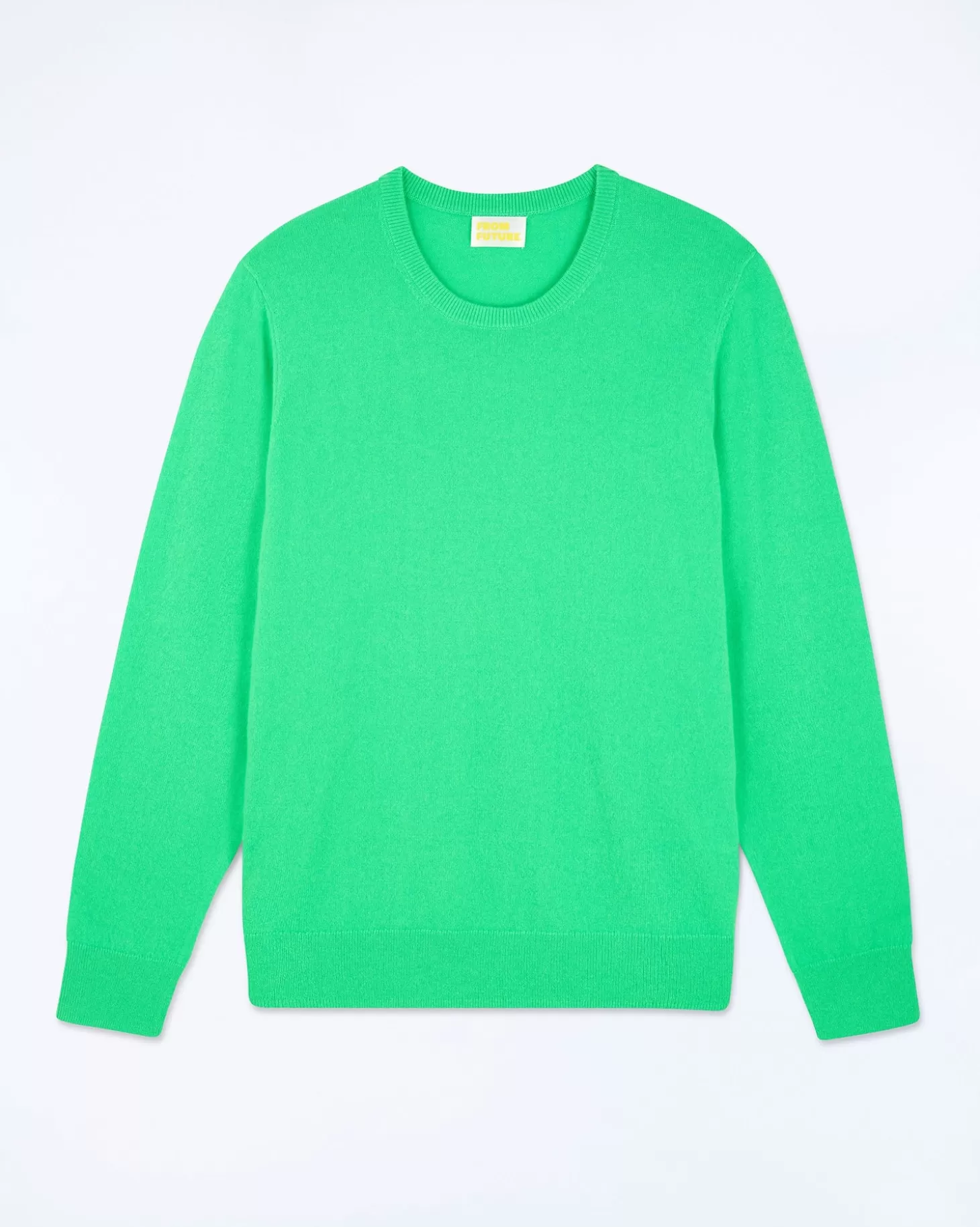 FROM FUTURE Basic Crew Neck Sweater Utopic Green Cheap