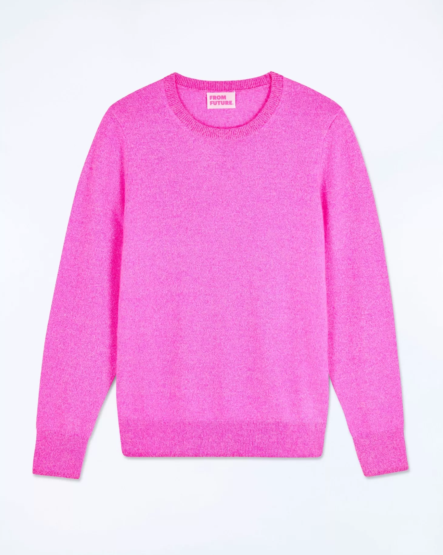 FROM FUTURE Basic Crew Neck Sweater Pink Clearance