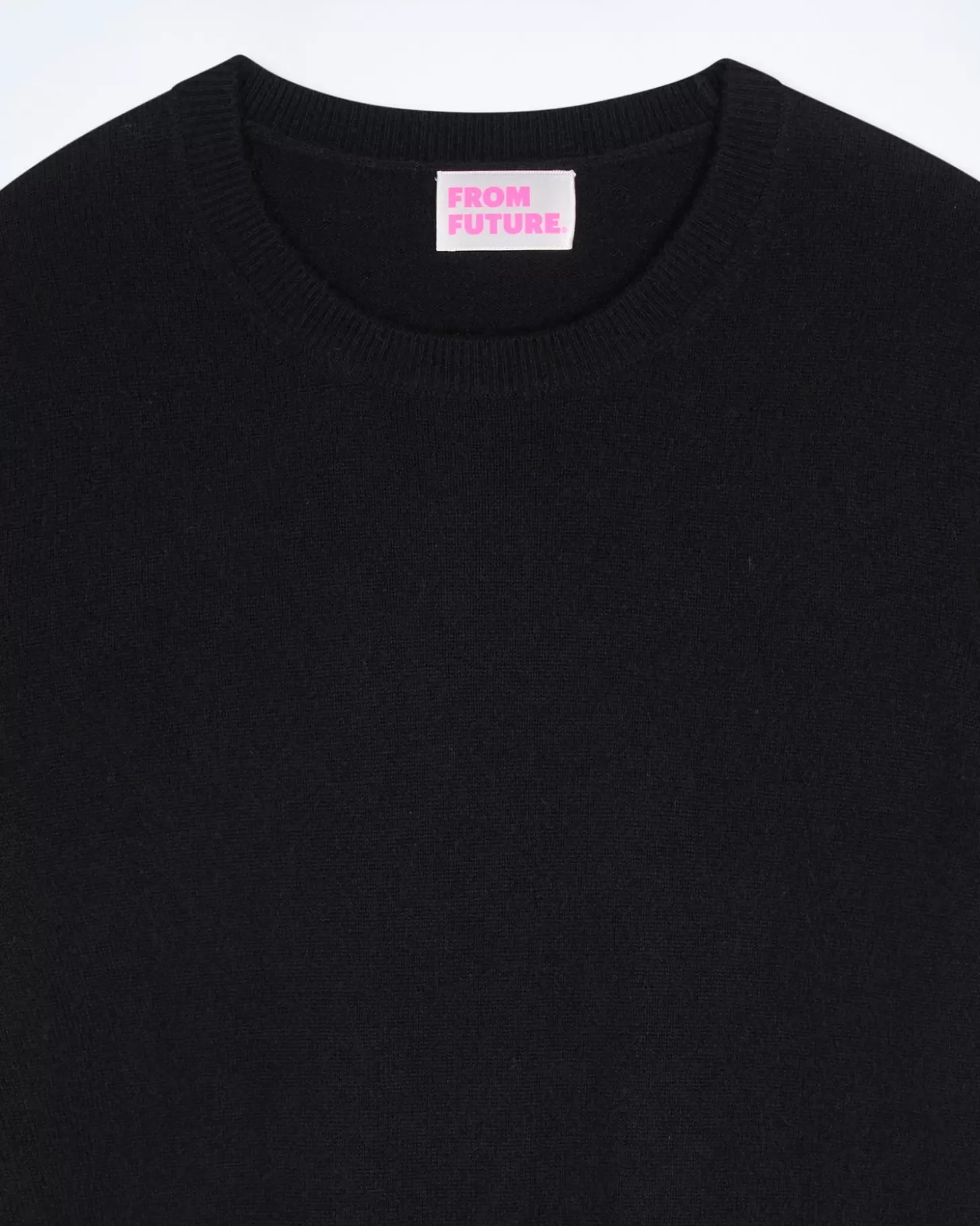 FROM FUTURE Basic Crew Neck Sweater Black Cheap