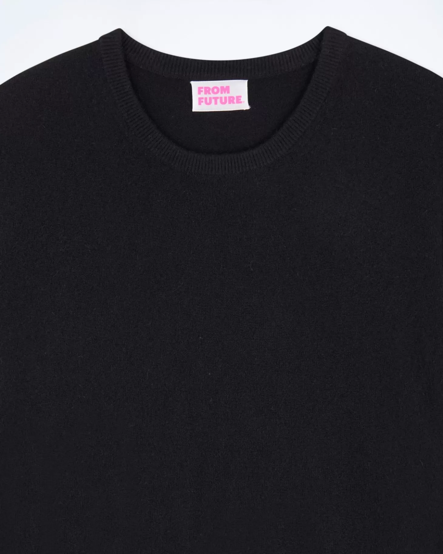 FROM FUTURE Basic Crew Neck Sweater Black Fashion