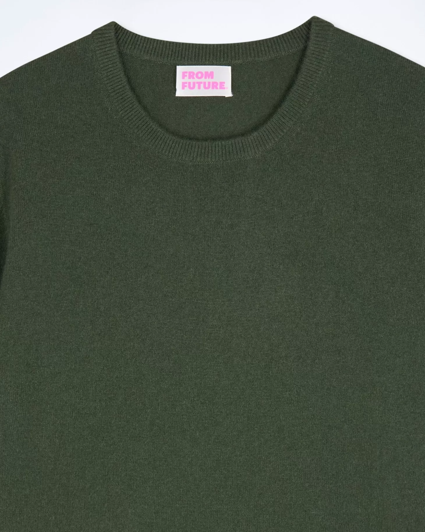 FROM FUTURE Basic Crew Neck Sweater Khaki Sale