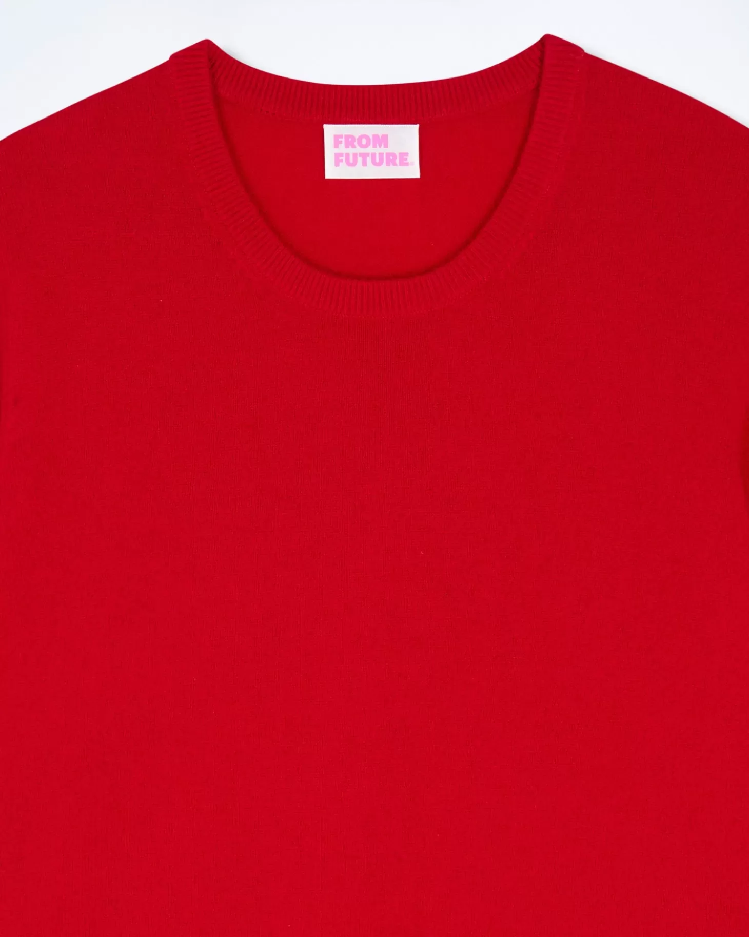 FROM FUTURE Basic Crew Neck Sweater Dark Red Shop