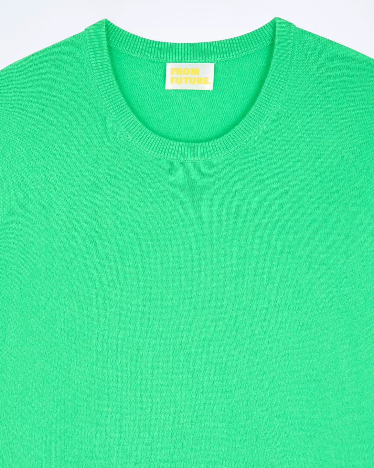 FROM FUTURE Basic Crew Neck Sweater Utopic Green Cheap