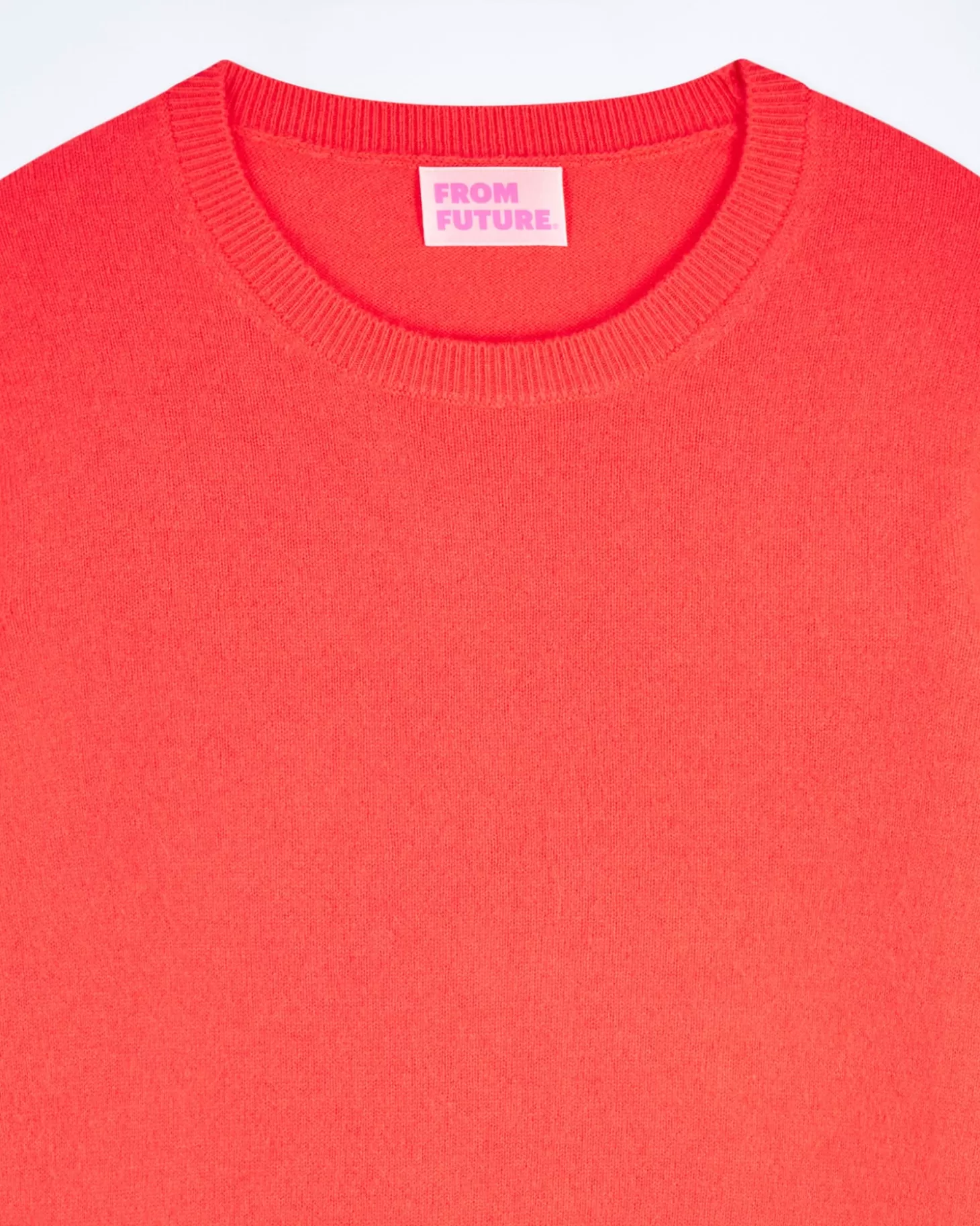 FROM FUTURE Basic Crew Neck Sweater Utopic Coral Outlet