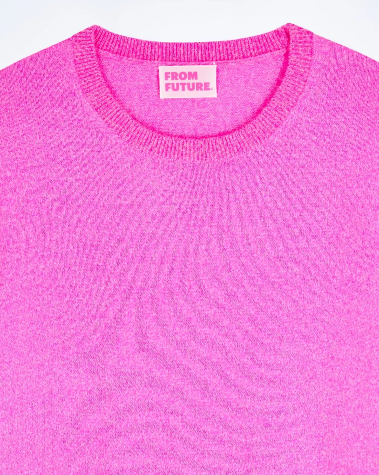 FROM FUTURE Basic Crew Neck Sweater Pink Clearance