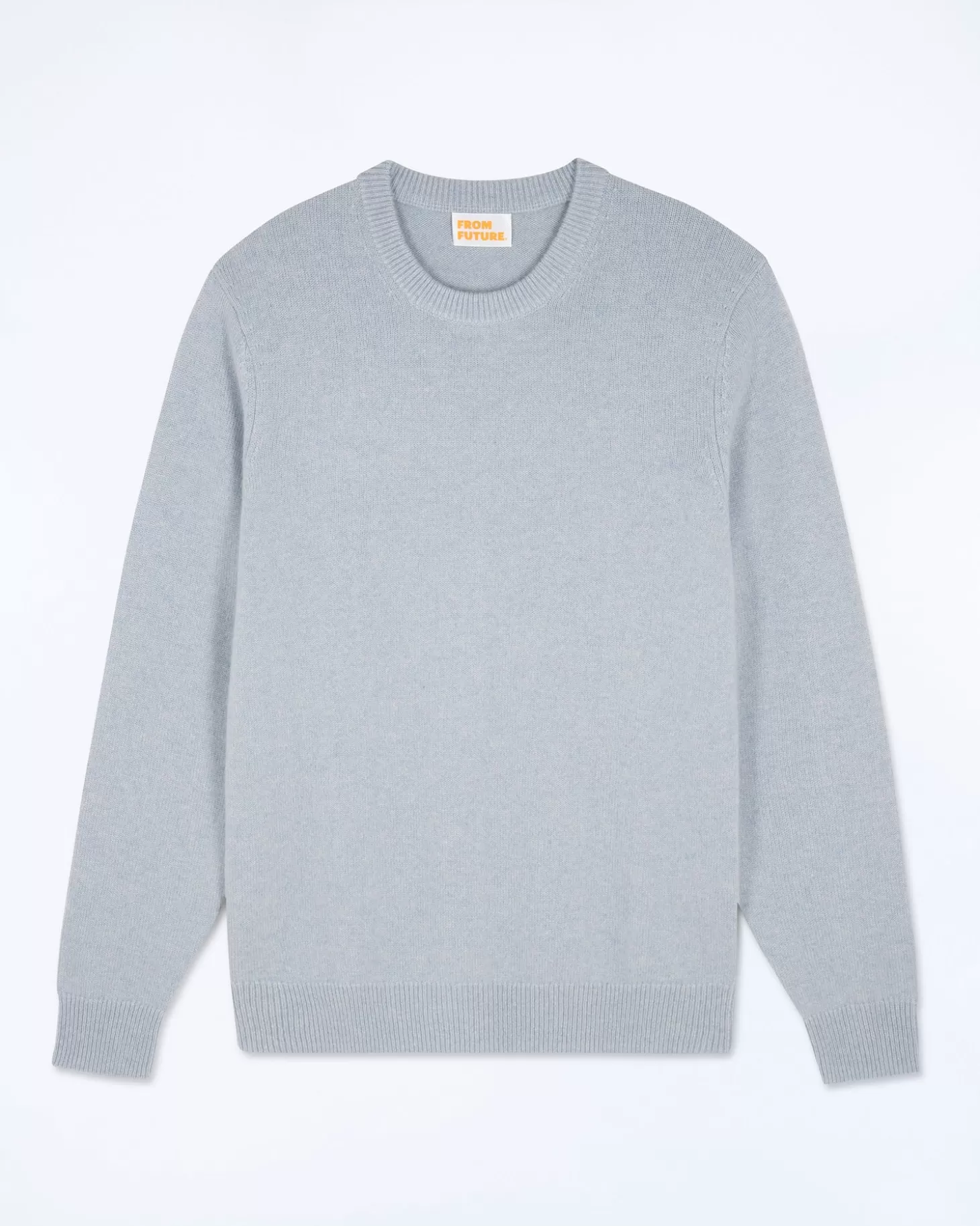 FROM FUTURE Basic Crewneck Sweater Iced Blue Cheap