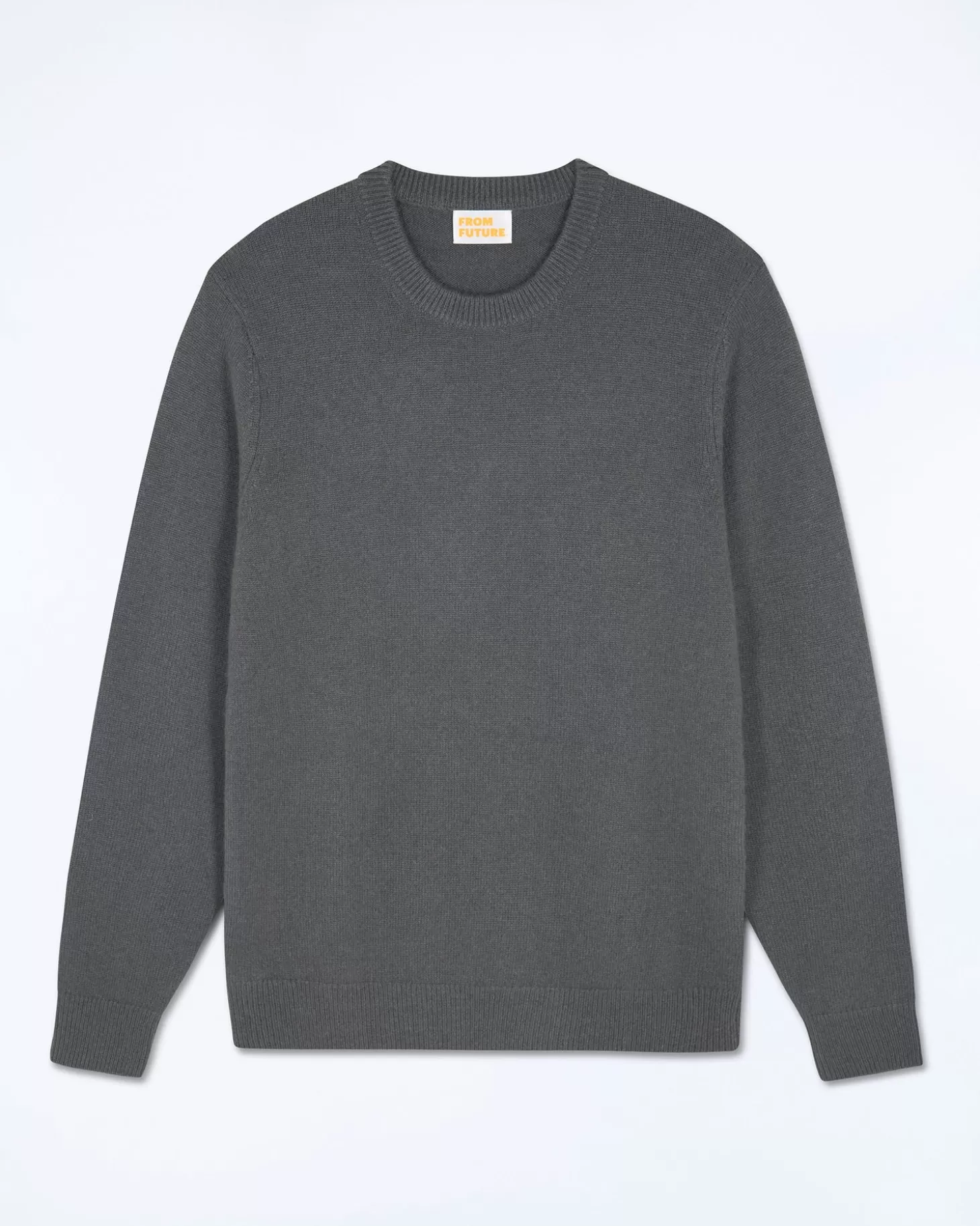 FROM FUTURE Basic Crewneck Sweater Lava Grey Sale