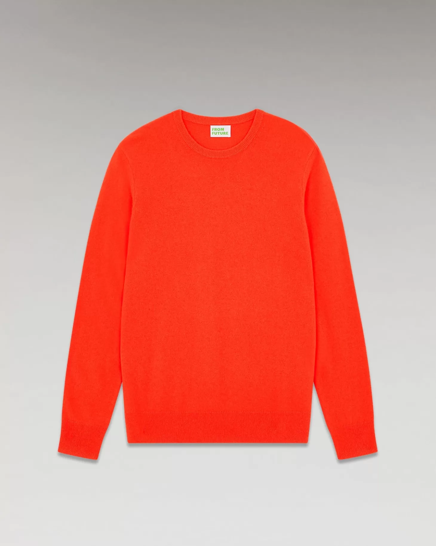 FROM FUTURE Basic Crewneck Sweater Neon Orange Shop