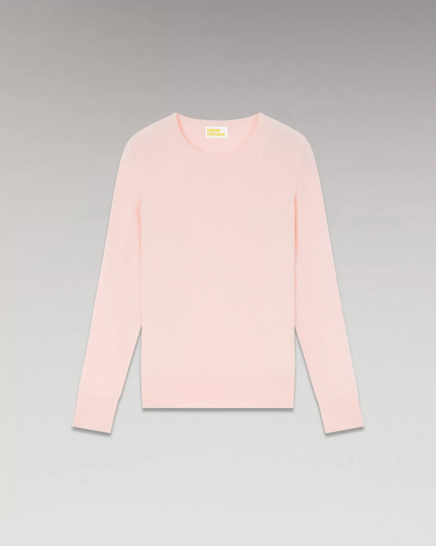 FROM FUTURE Basic Crewneck Sweater Powdery Pink Discount