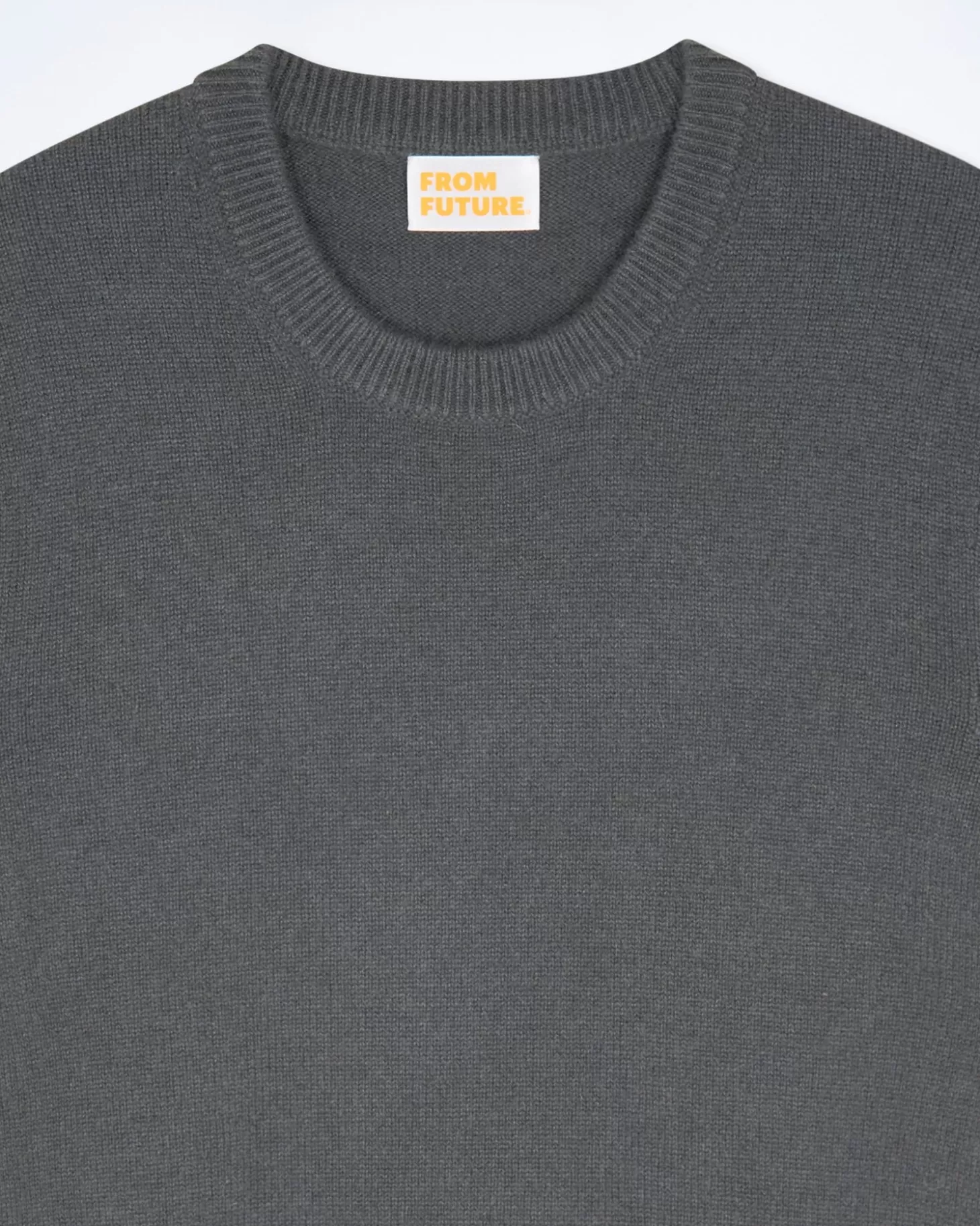 FROM FUTURE Basic Crewneck Sweater Lava Grey Sale