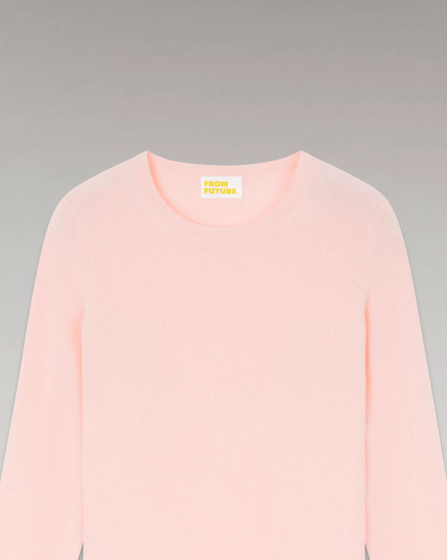 FROM FUTURE Basic Crewneck Sweater Powdery Pink Discount