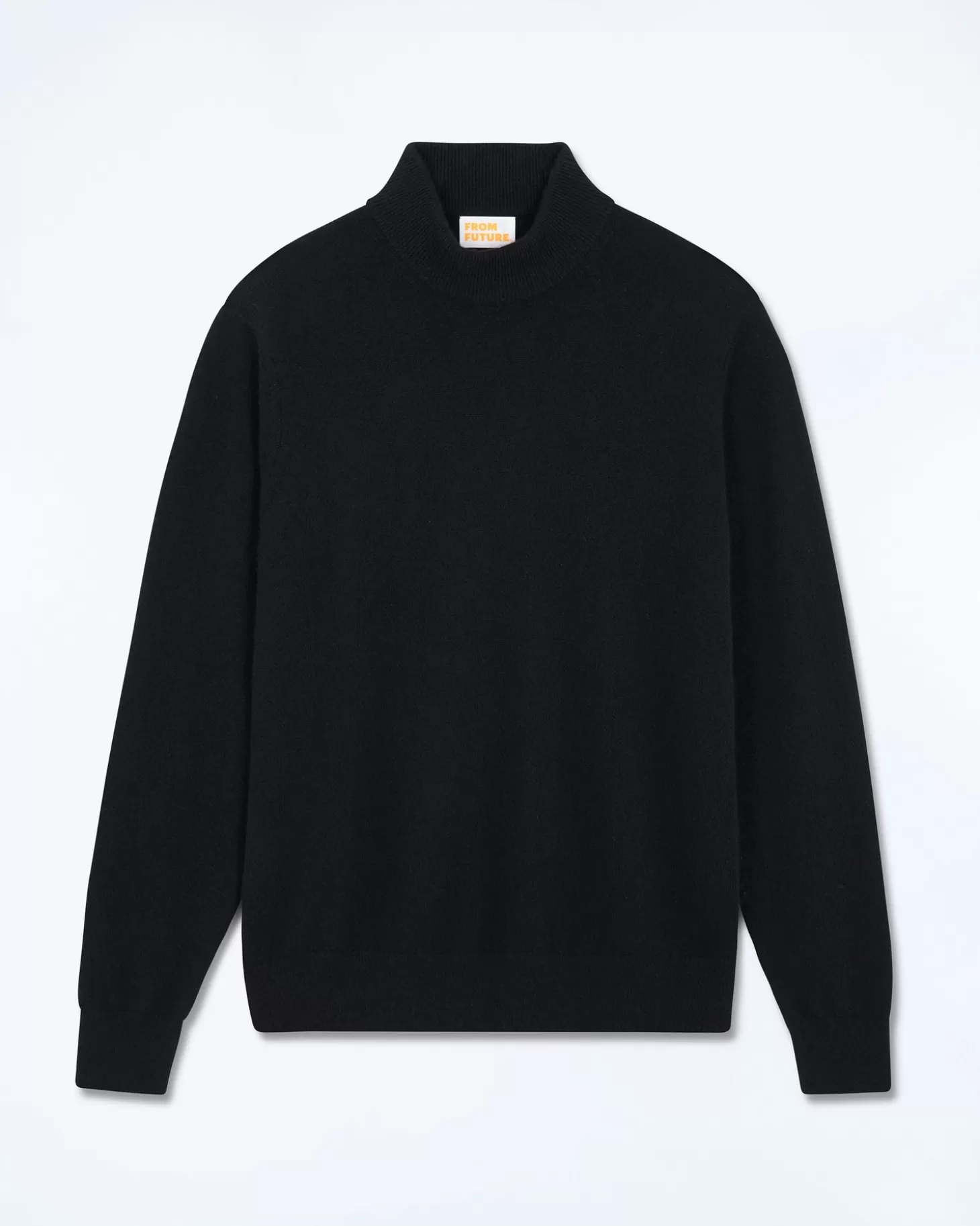 FROM FUTURE Basic Lightweight Mock Neck Sweater Black Clearance