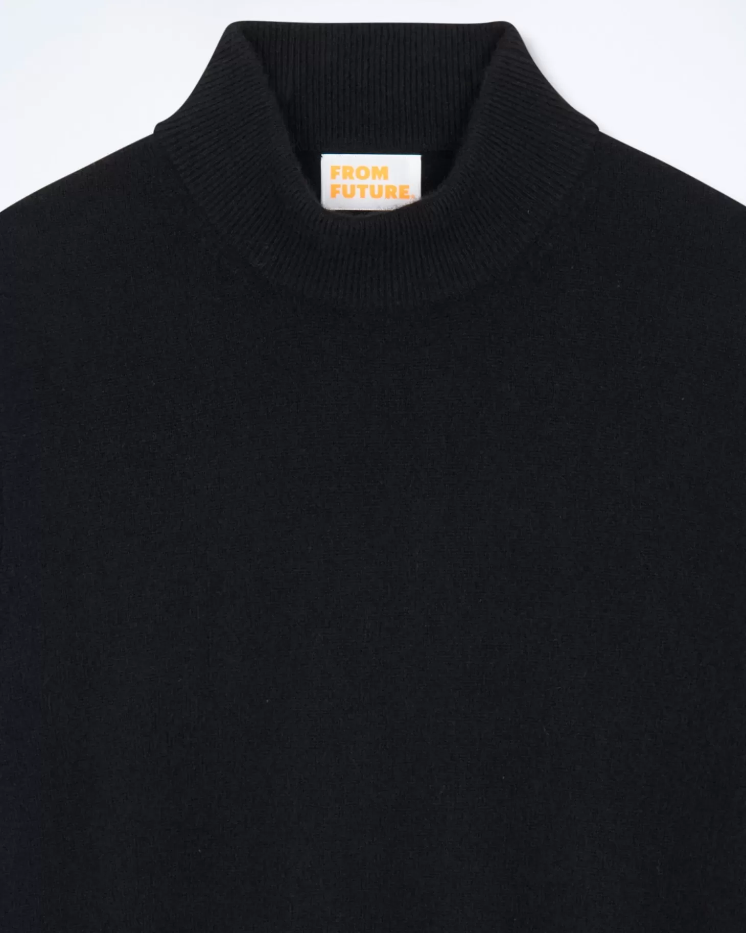 FROM FUTURE Basic Lightweight Mock Neck Sweater Black Clearance