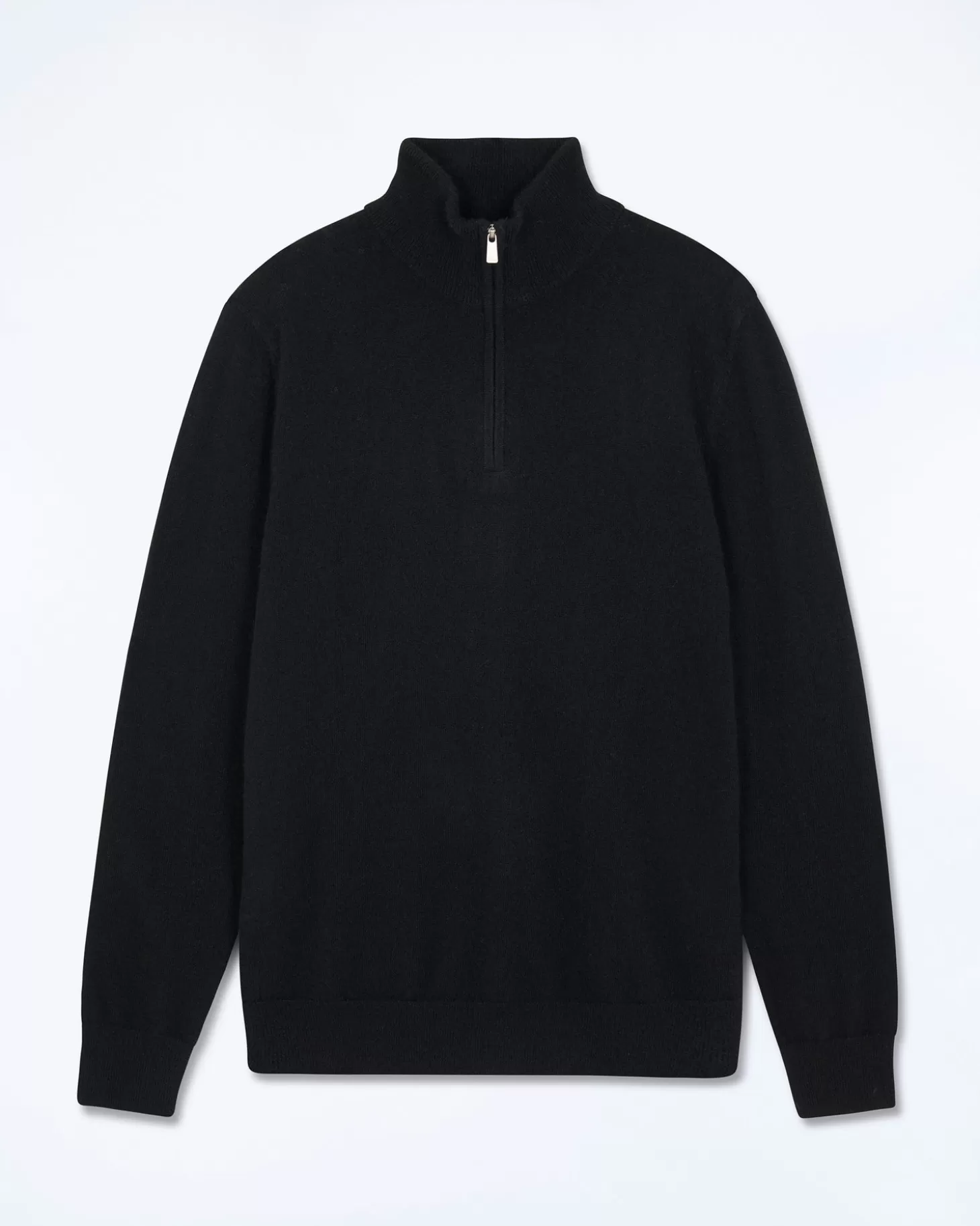 FROM FUTURE Basic Quarter Zip Neck Sweater Black Best