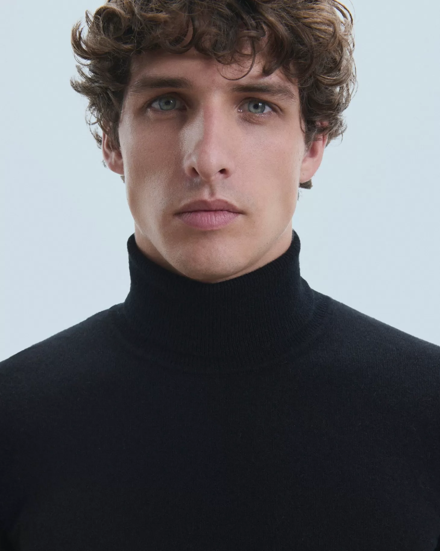 FROM FUTURE Basic Turtleneck Sweater Black Flash Sale