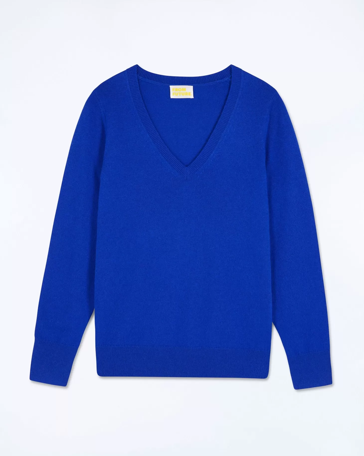 FROM FUTURE Basic V-Neck Sweater Pop Blue Cheap