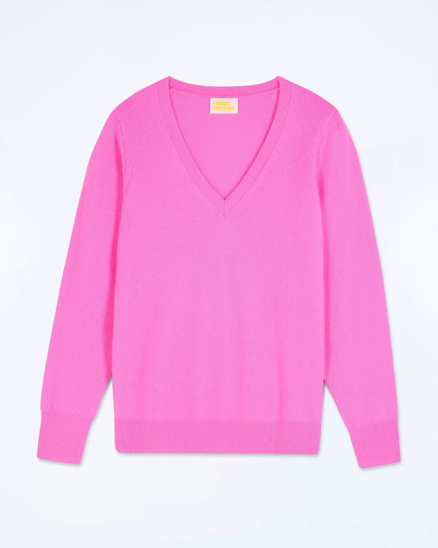 FROM FUTURE Basic V-Neck Sweater Dreamy Pink Sale