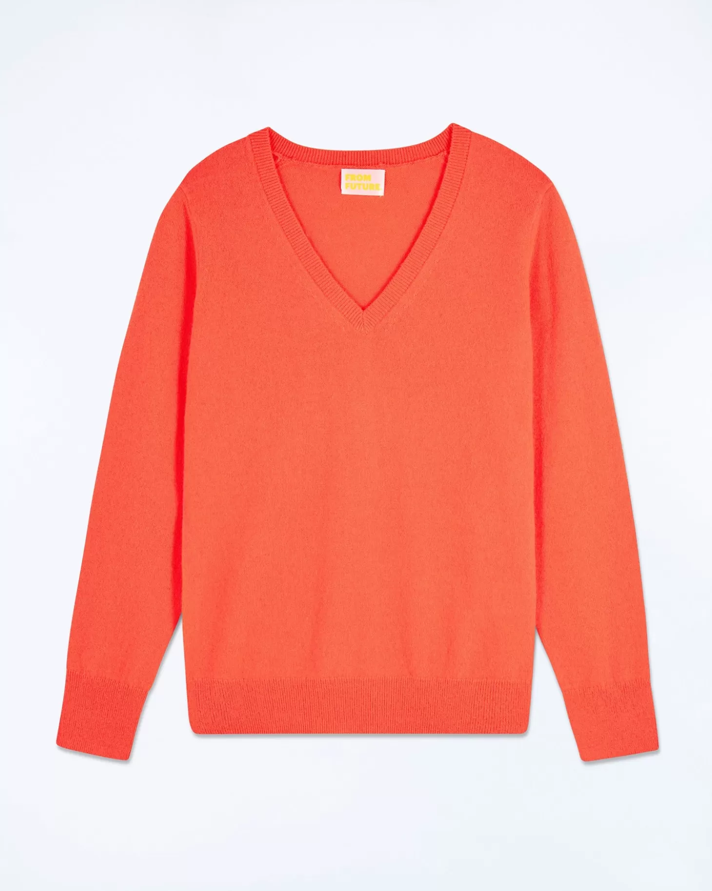 FROM FUTURE Basic V-Neck Sweater Utopic Coral Cheap