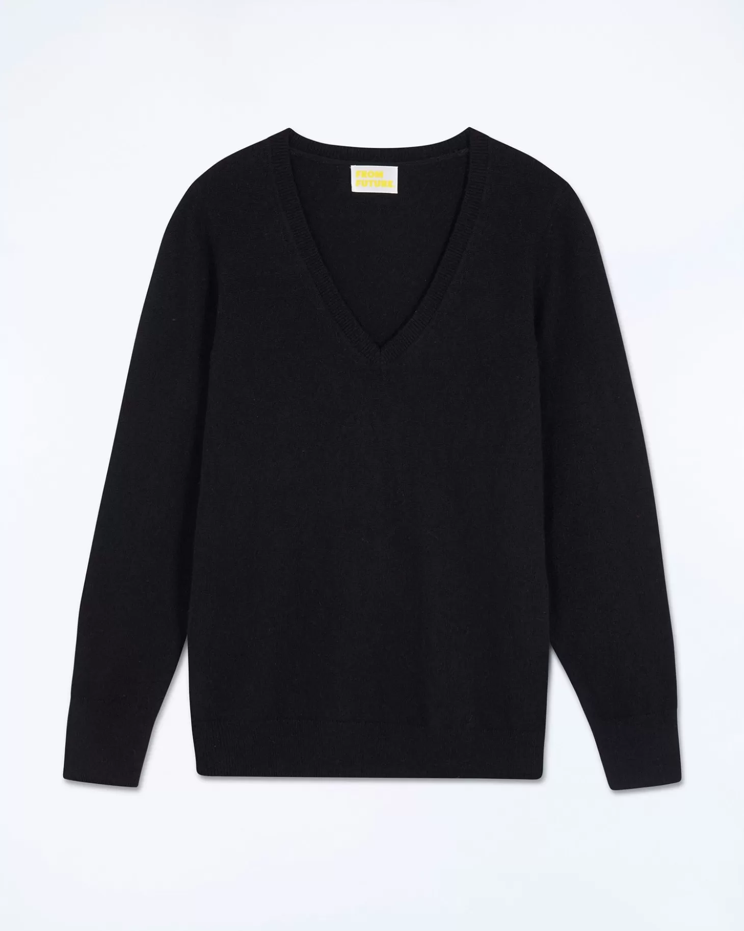 FROM FUTURE Basic V-Neck Sweater Black Flash Sale