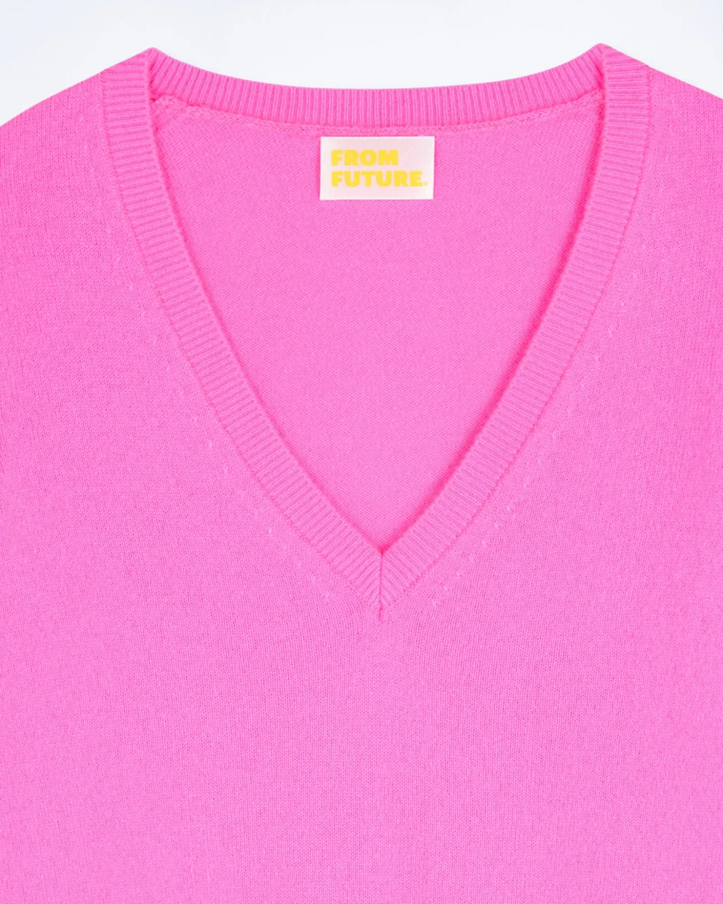 FROM FUTURE Basic V-Neck Sweater Dreamy Pink Sale