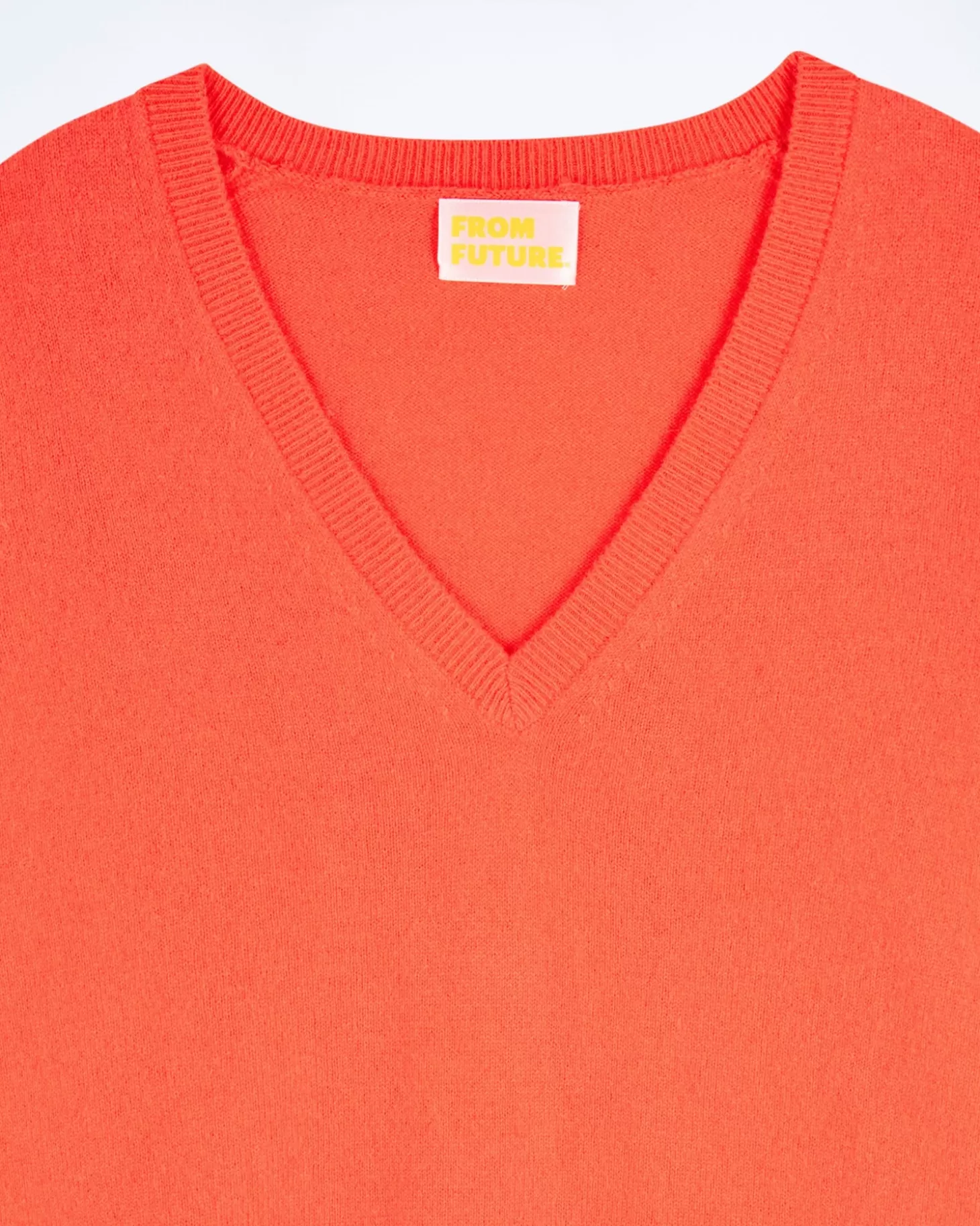 FROM FUTURE Basic V-Neck Sweater Utopic Coral Cheap