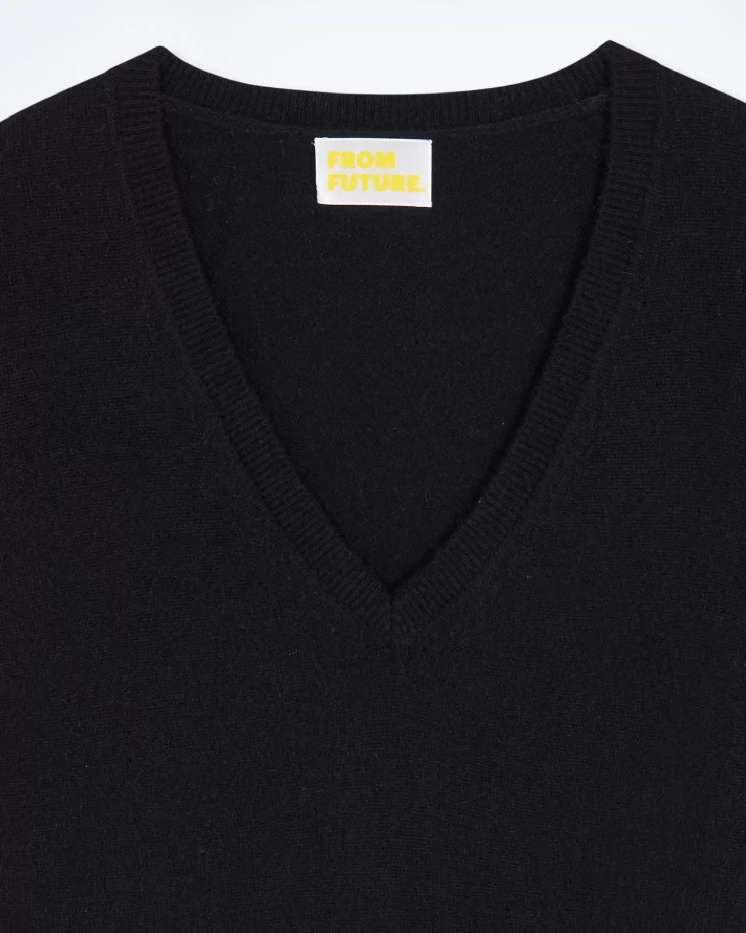 FROM FUTURE Basic V-Neck Sweater Black Flash Sale