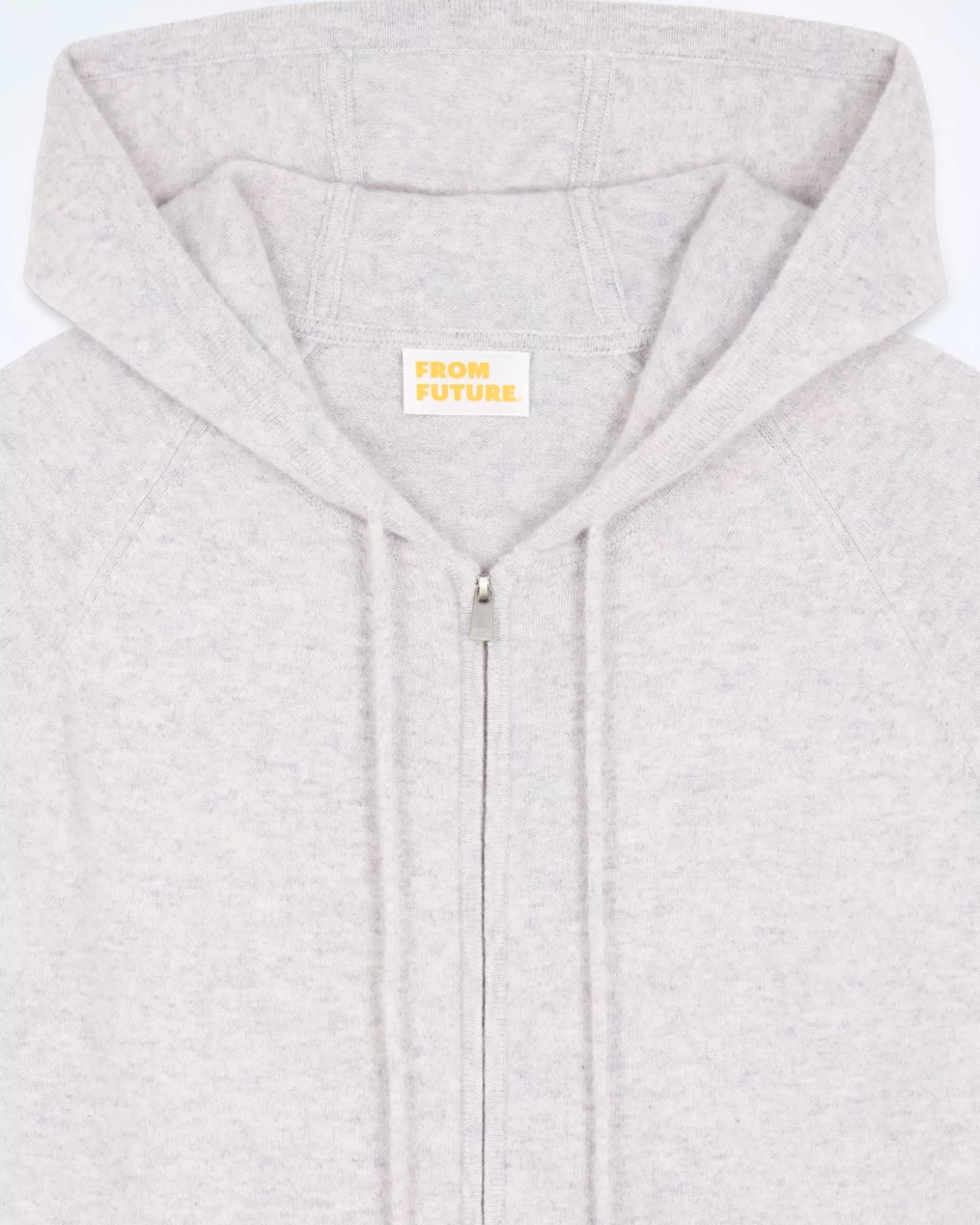 FROM FUTURE Basic Zip-Up Hoodie Light Heather Gray Clearance