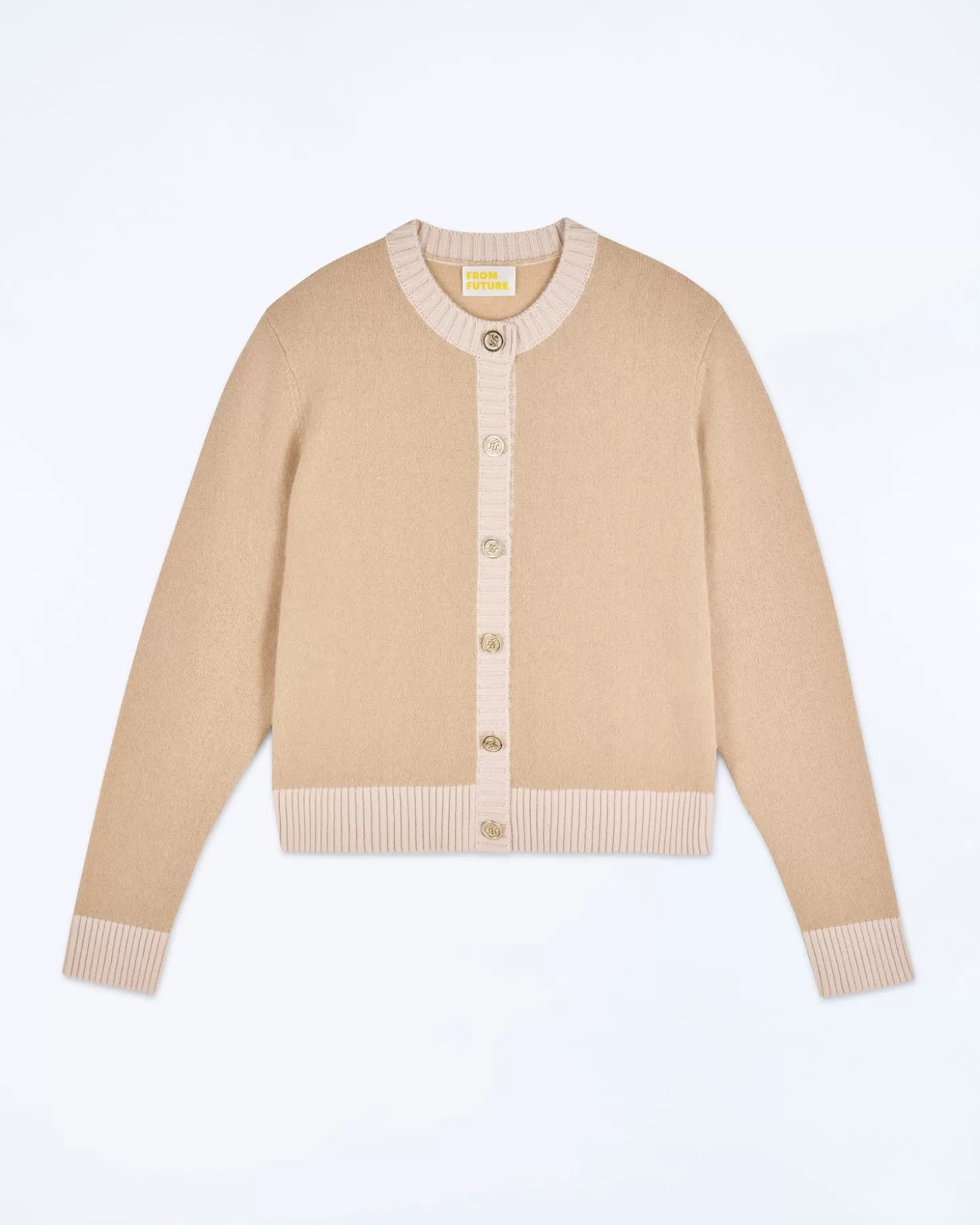 FROM FUTURE Cardigan Sweater Beige Best