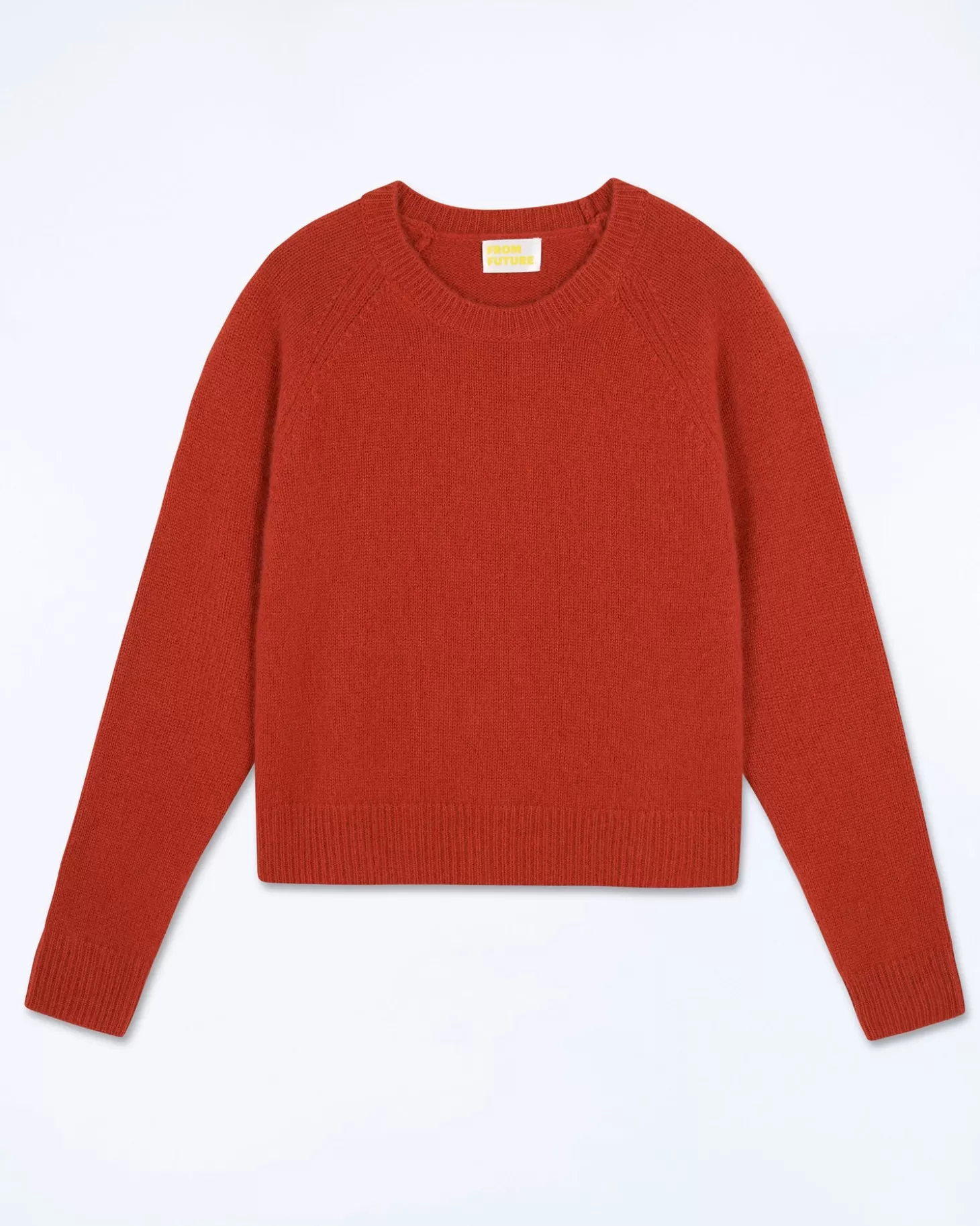 FROM FUTURE Crewneck Raglan Sweater Terracotta Cheap