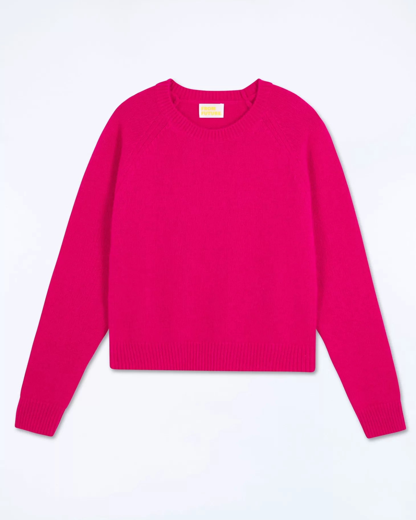 FROM FUTURE Crewneck Raglan Sweater Raspberry Pink Cheap