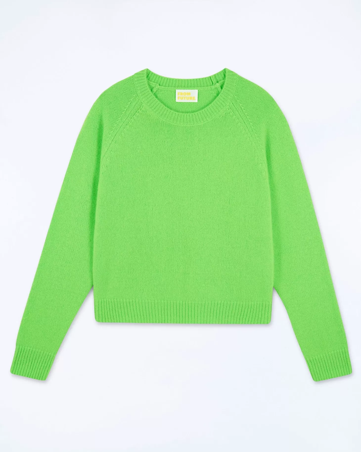 FROM FUTURE Crewneck Raglan Sweater Neon Green Best Sale