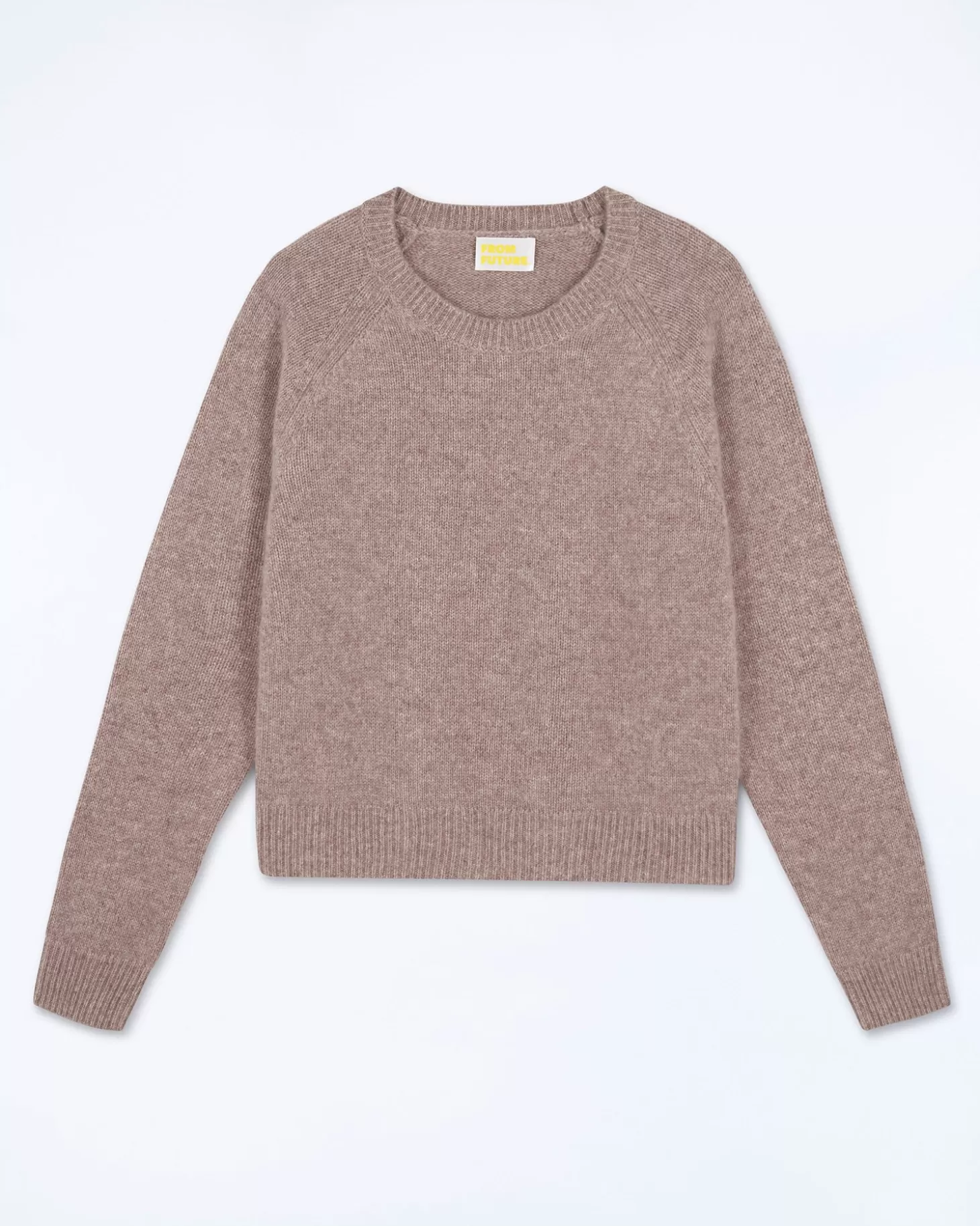 FROM FUTURE Crewneck Raglan Sweater Taupe Sale