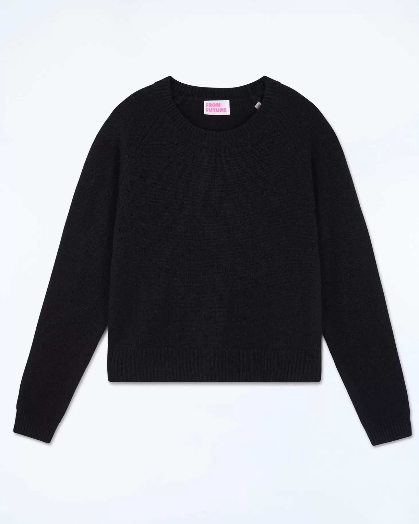 FROM FUTURE Crewneck Raglan Sweater Black Shop