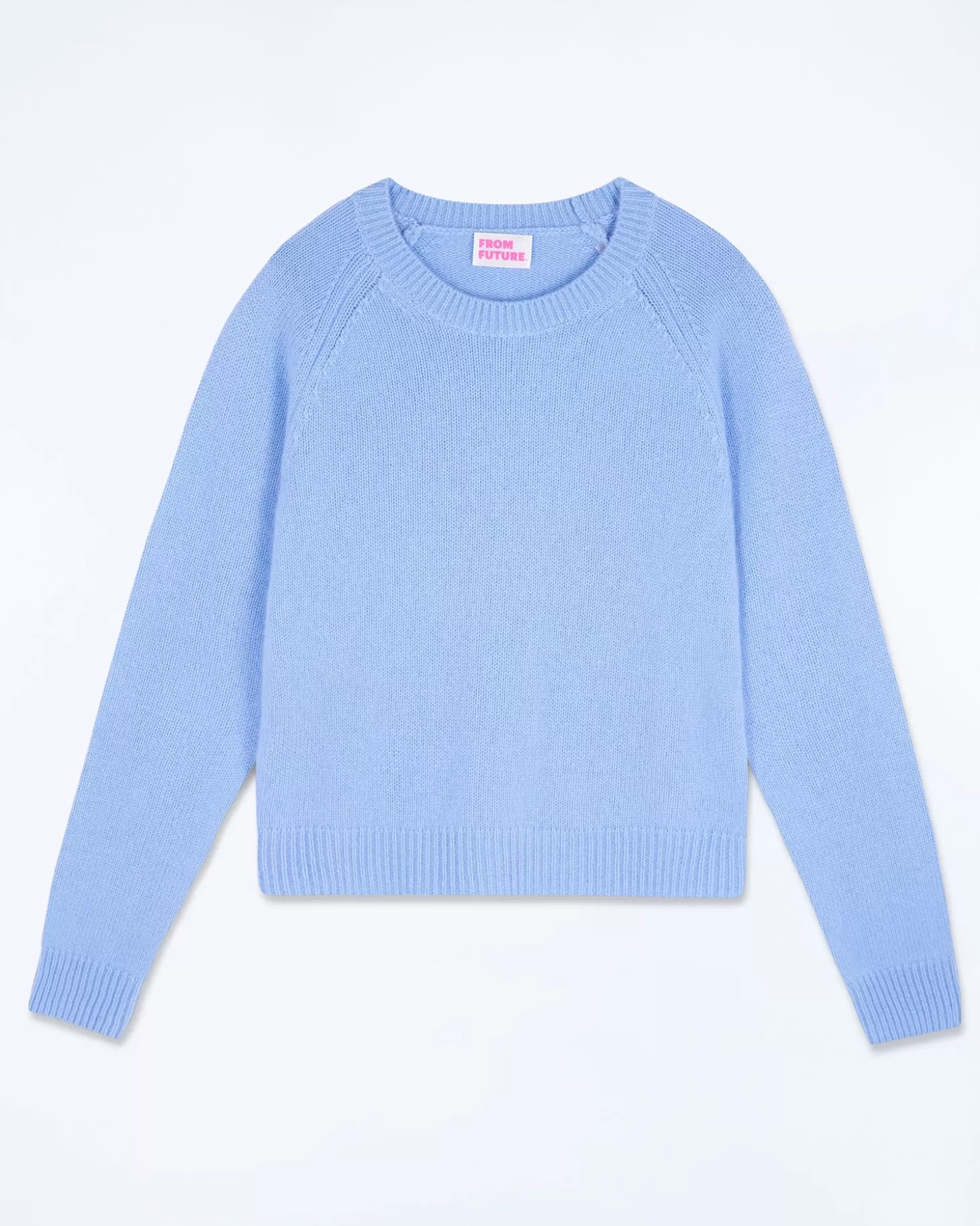 FROM FUTURE Crewneck Raglan Sweater Fairy Blue New