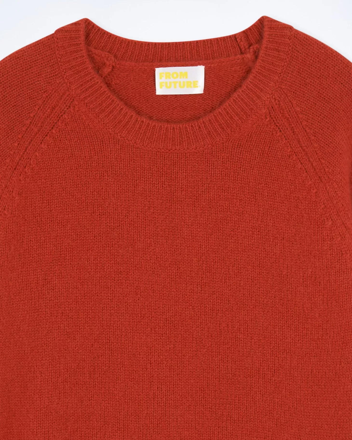 FROM FUTURE Crewneck Raglan Sweater Terracotta Cheap