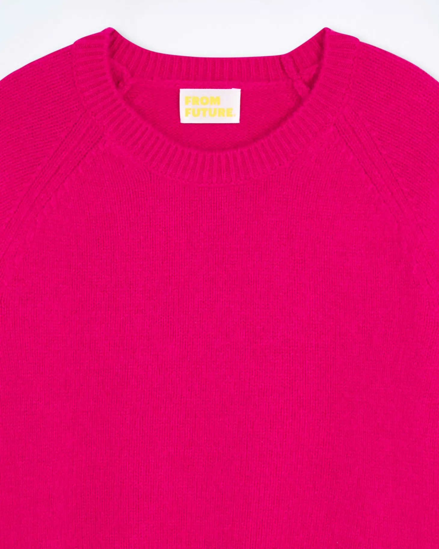 FROM FUTURE Crewneck Raglan Sweater Raspberry Pink Cheap