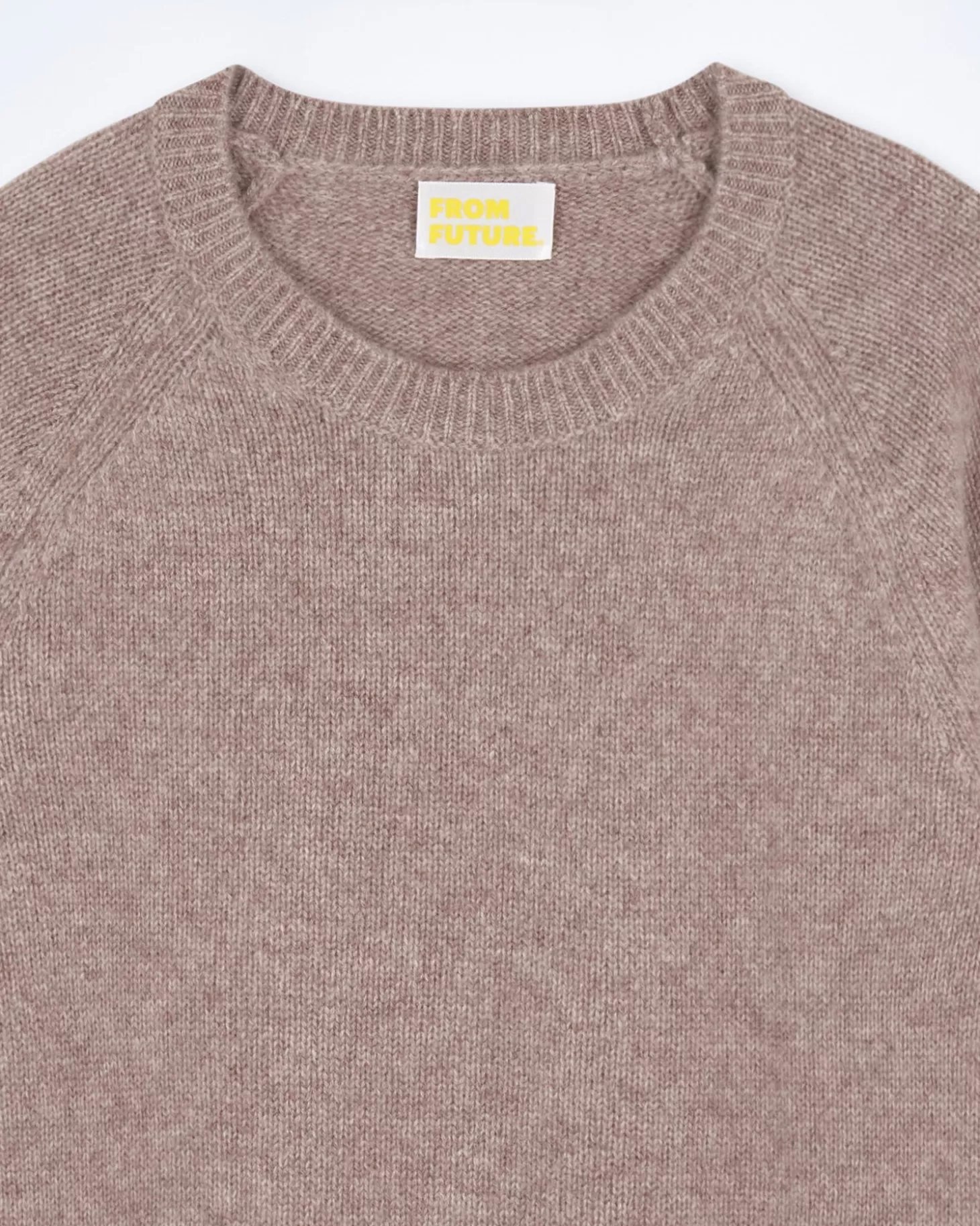 FROM FUTURE Crewneck Raglan Sweater Taupe Sale