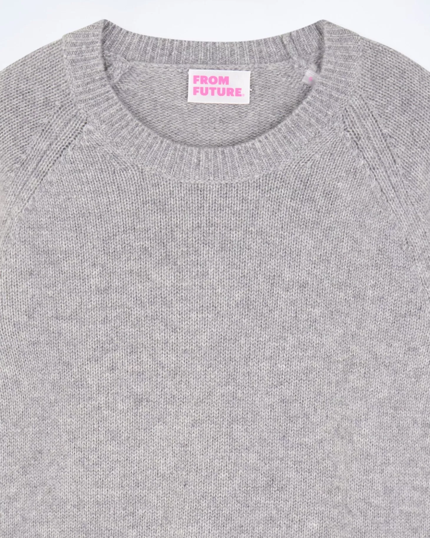 FROM FUTURE Crewneck Raglan Sweater Dark Heather Gray Clearance