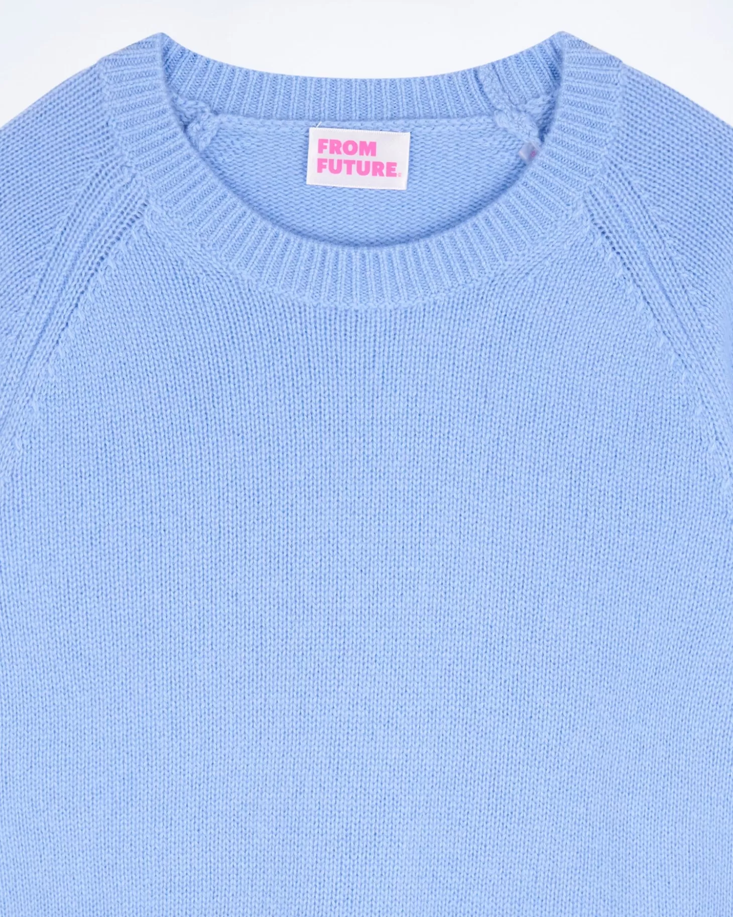 FROM FUTURE Crewneck Raglan Sweater Fairy Blue New