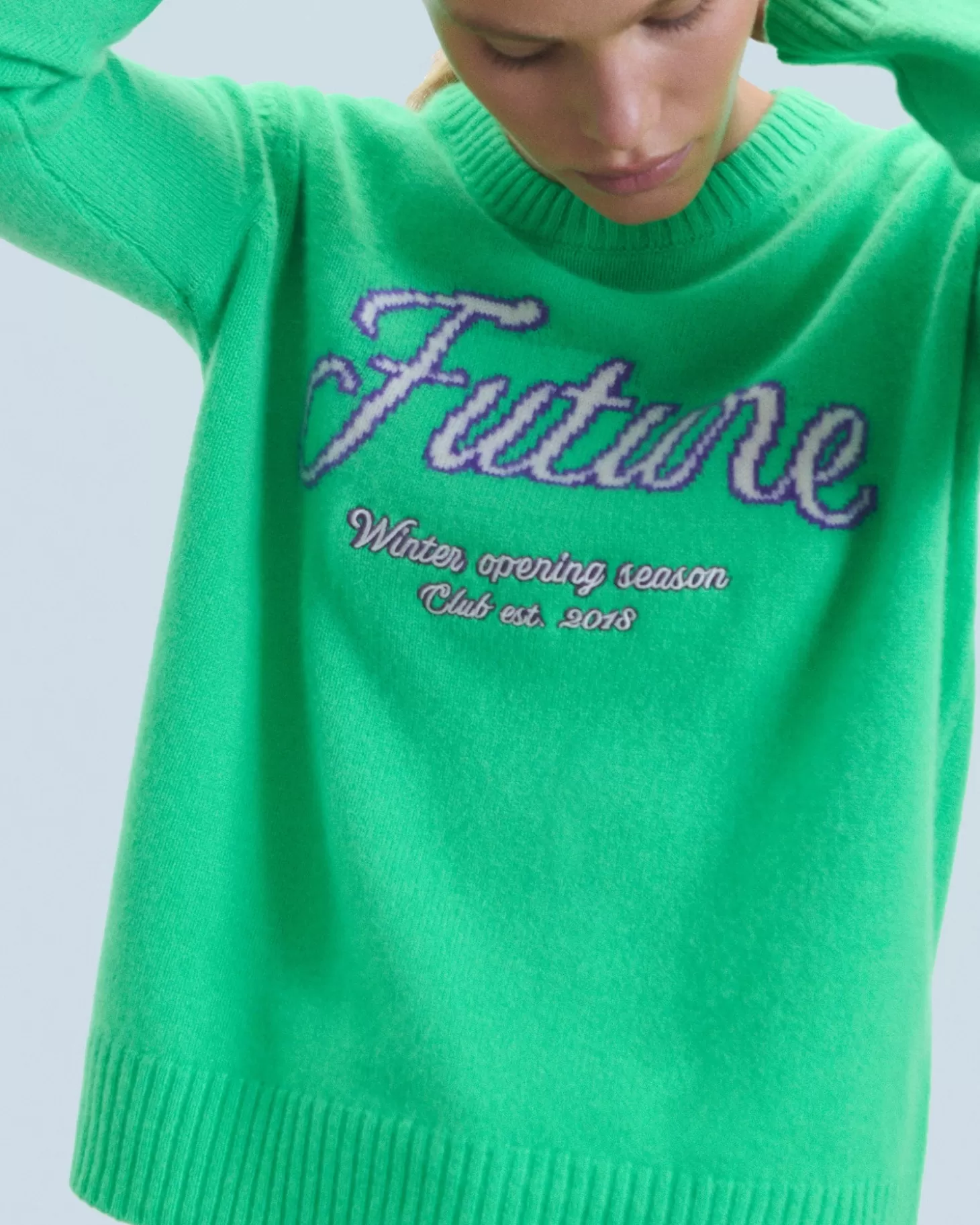 FROM FUTURE Crewneck Sweater Utopic Green Fashion