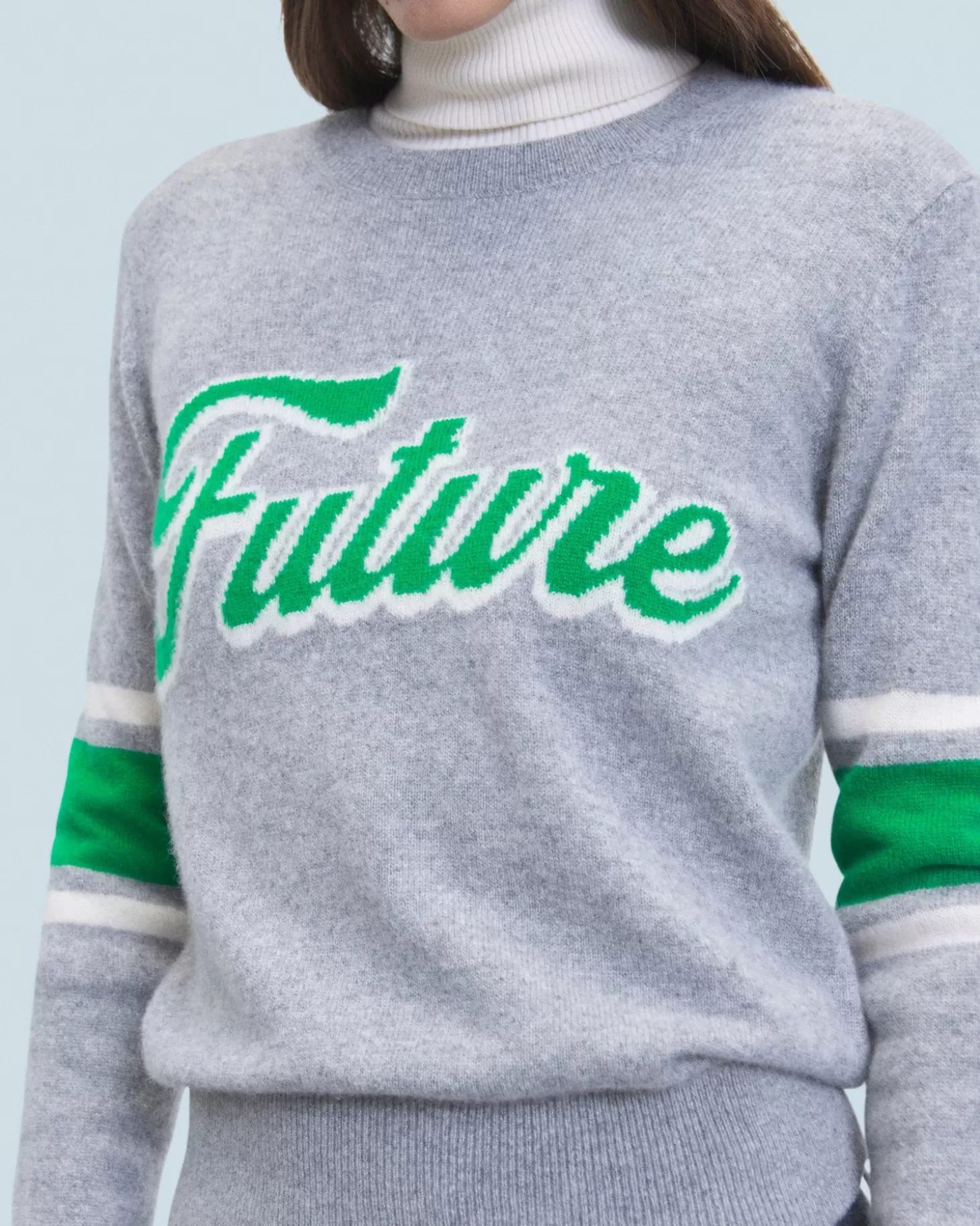 FROM FUTURE Crewneck Sweater Dark Heather Gray Sale