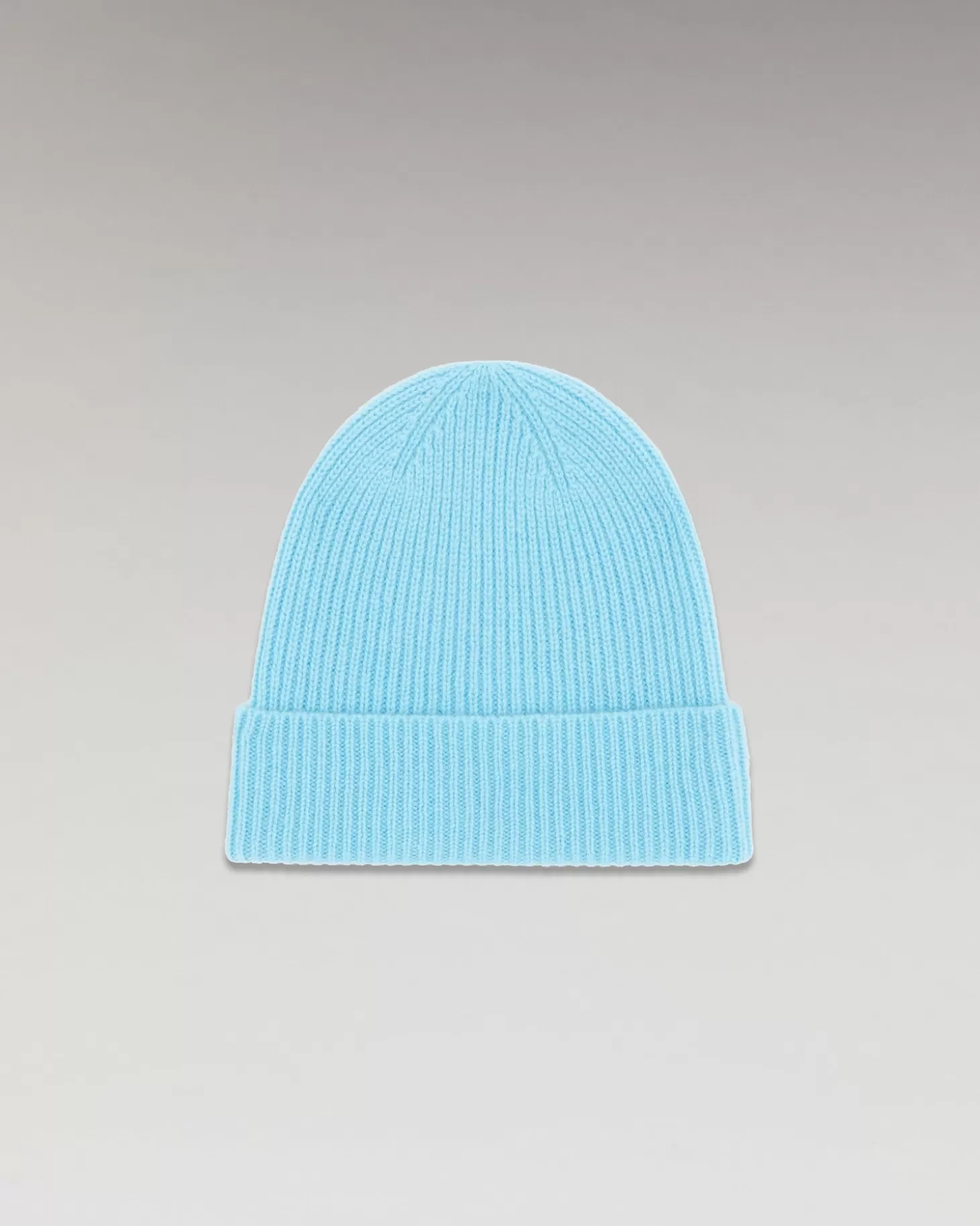 FROM FUTURE Cuffed Beanie With Small Ribs Acid Blue Online