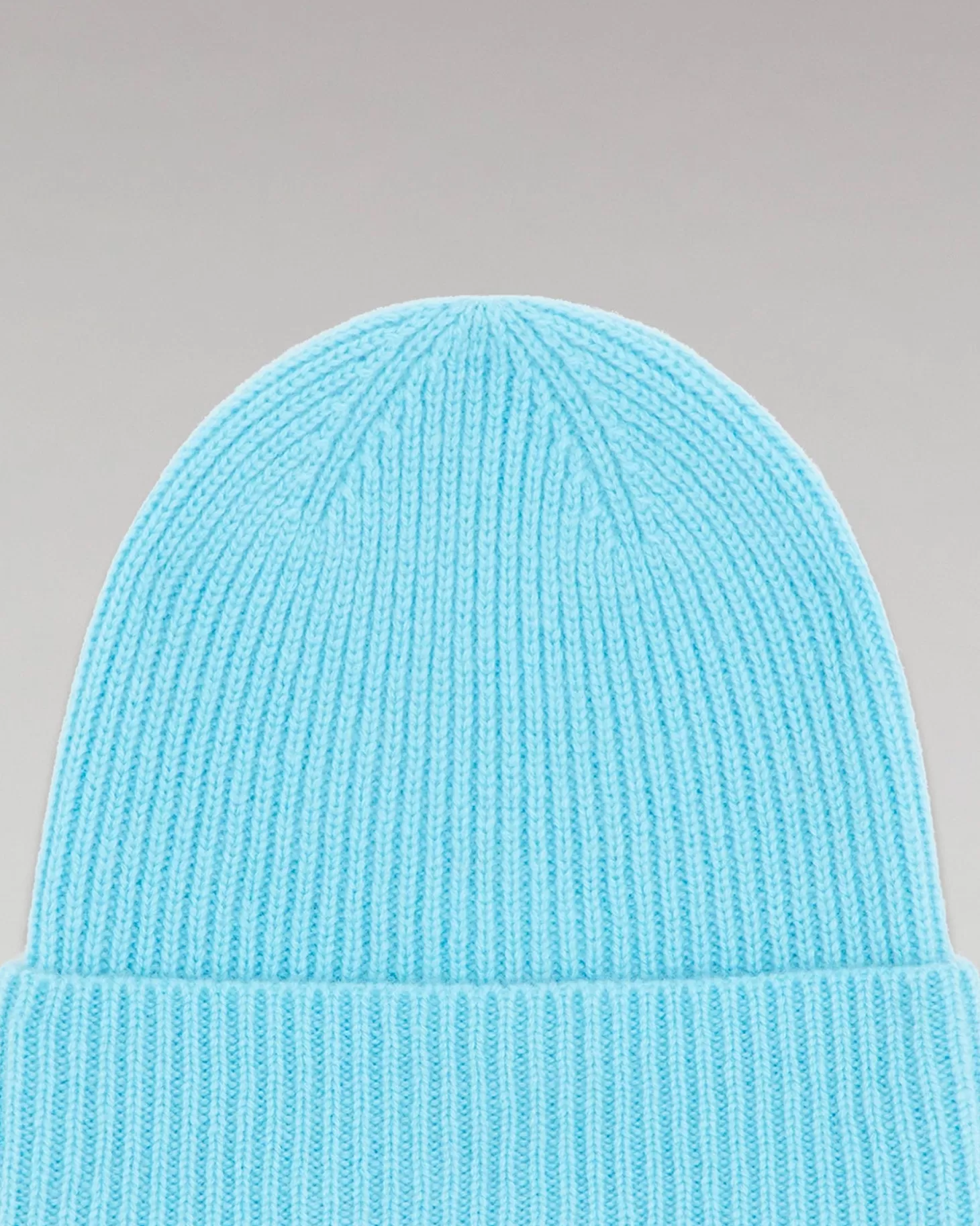 FROM FUTURE Cuffed Beanie With Small Ribs Acid Blue Online