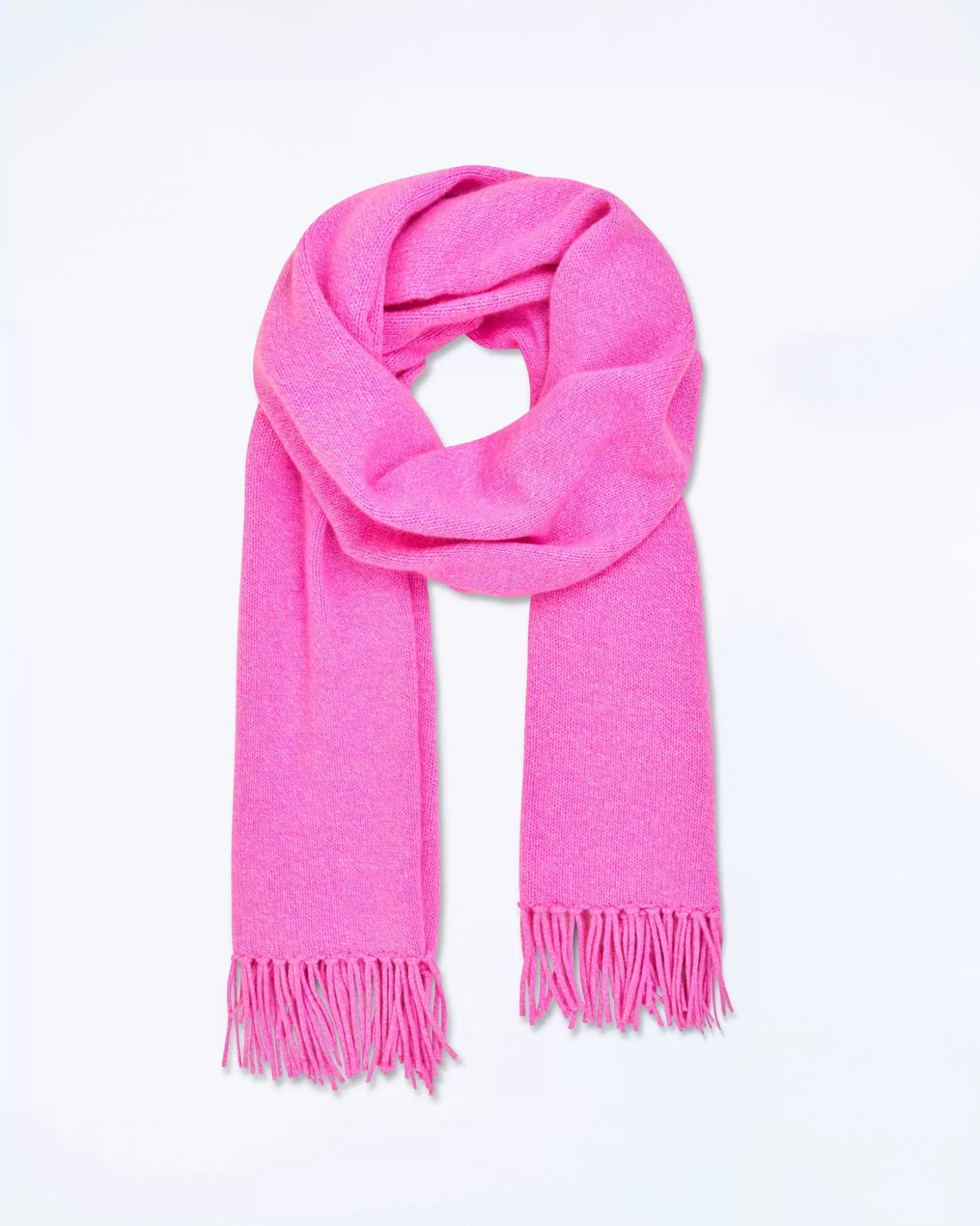 FROM FUTURE Fringed Scarf Pink Sale