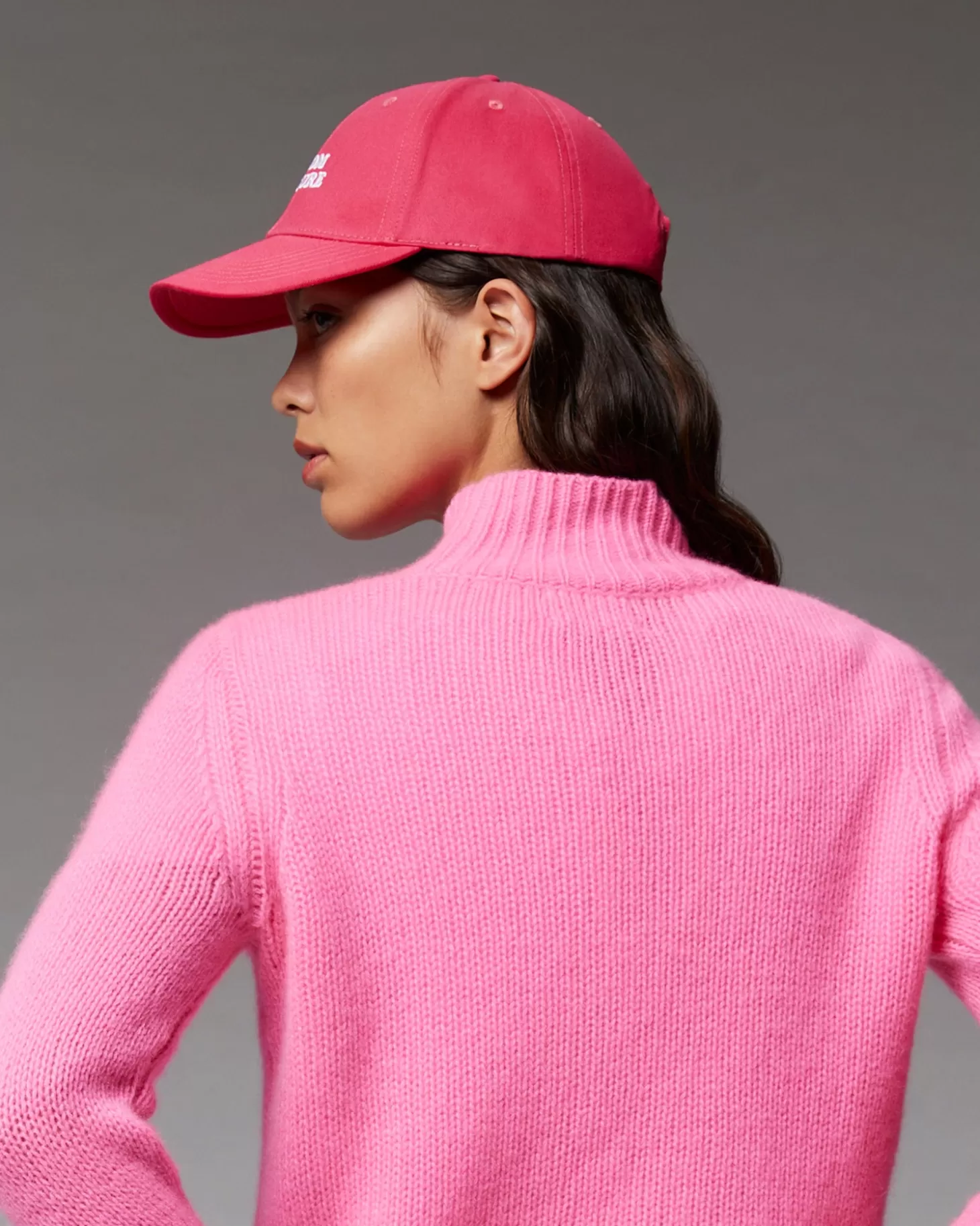 FROM FUTURE Logo Curved Peak Cap Neon Pink Best Sale